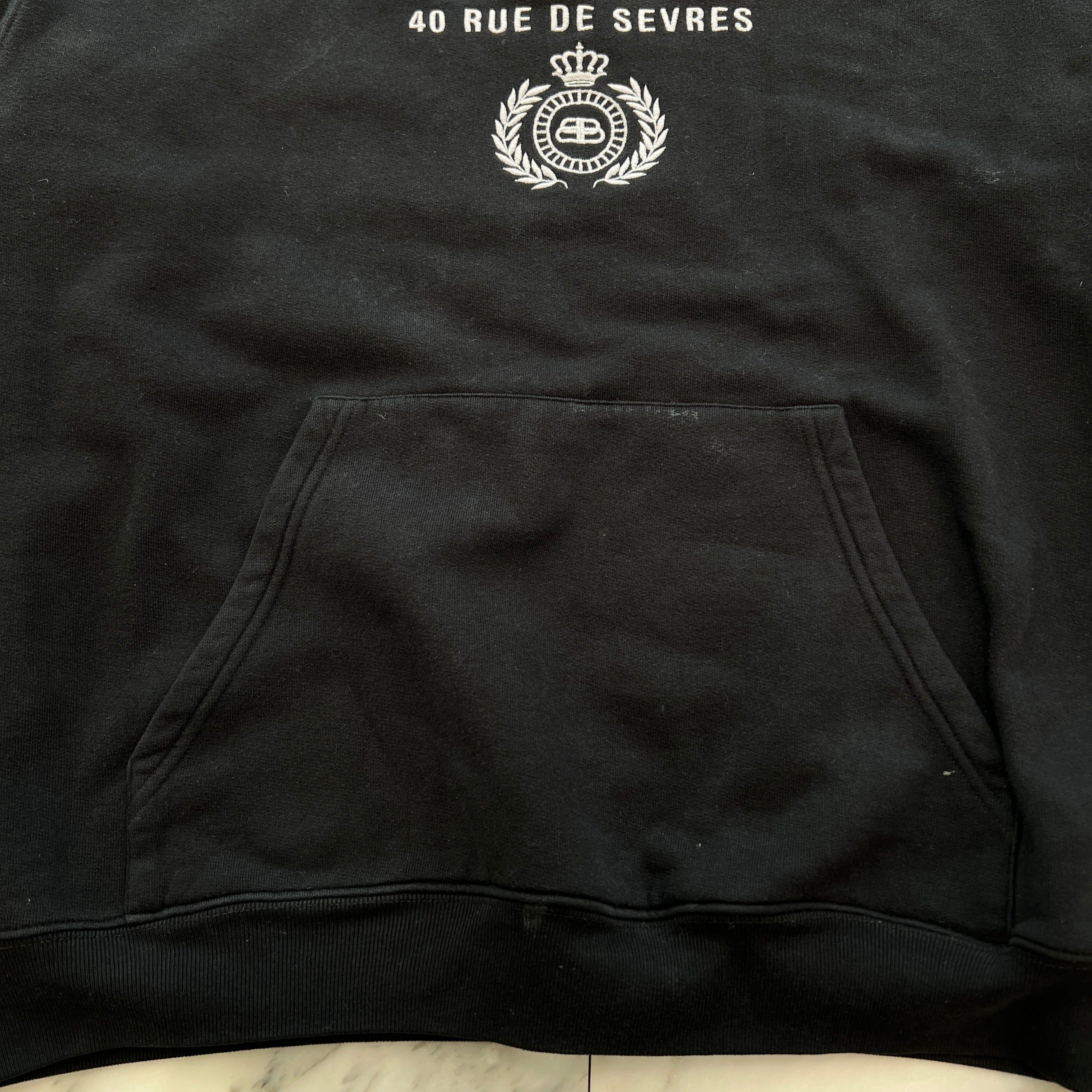 BALENCIAGA 2019AW Paris Flag Pullover Hoodie 570811 TGV68 Size XS