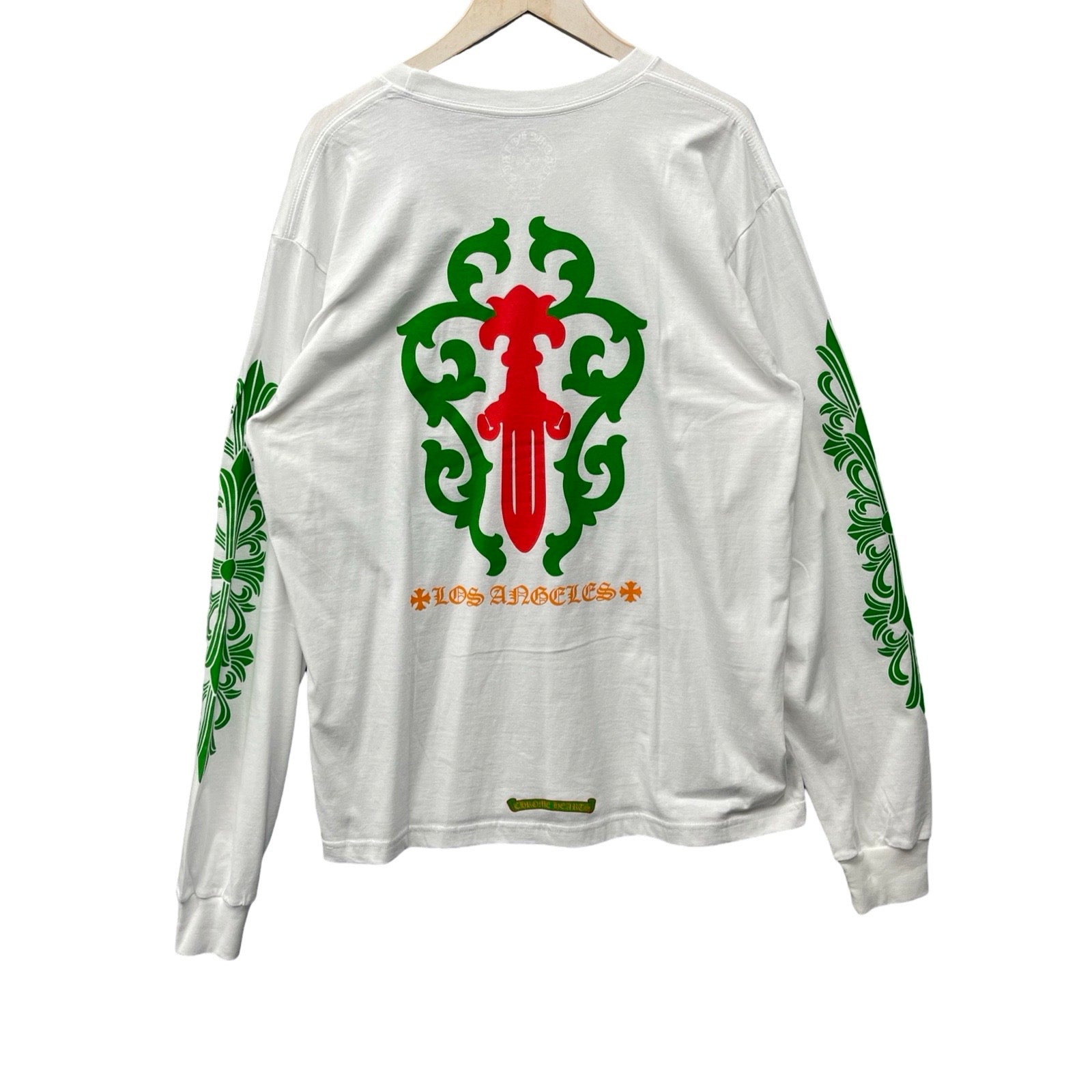 CHROME HEARTS Los Angeles Limited Vine Dagger Print Long Sleeve Tee Size XL