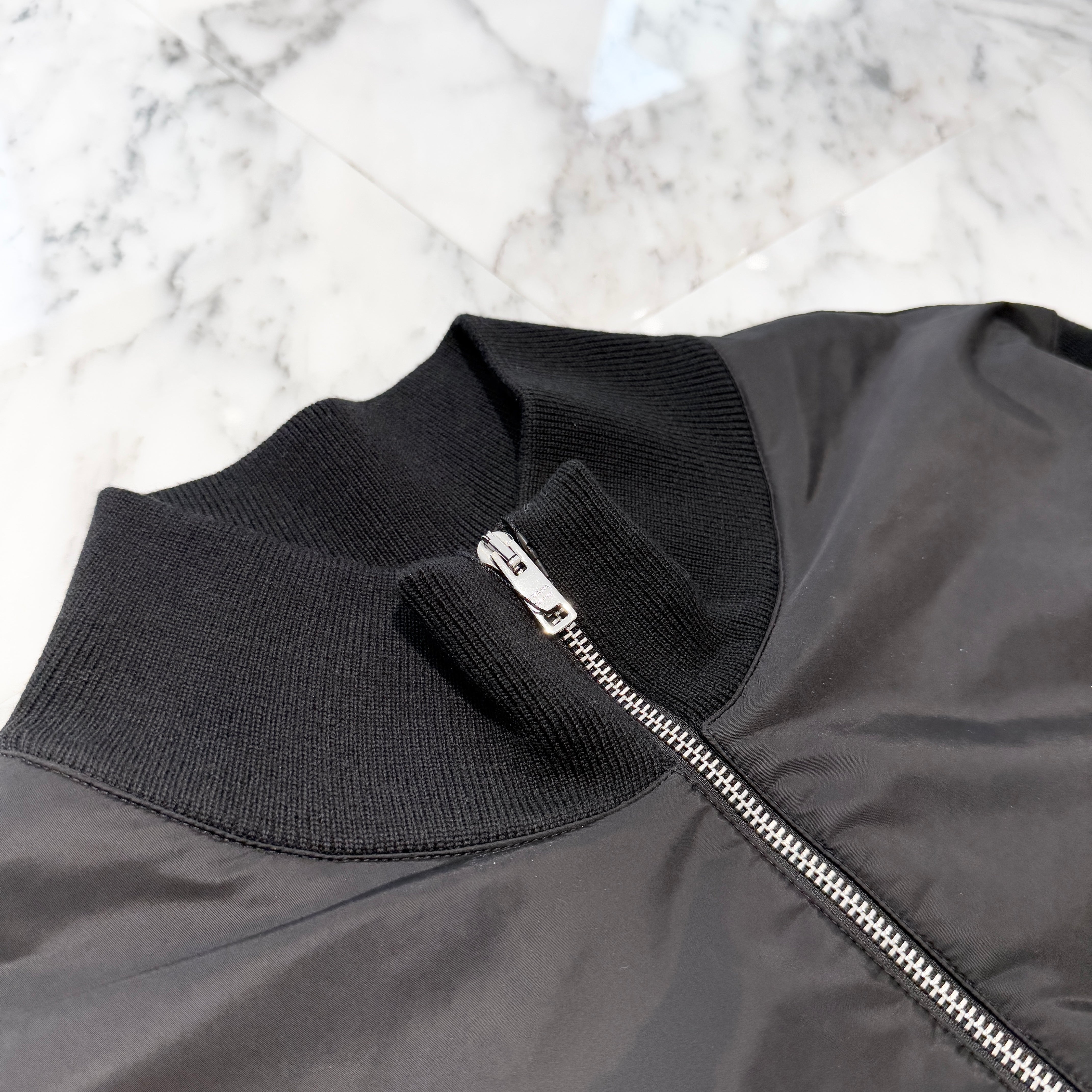 PRADA 2022AW Re Nylon Switching Wool Zip Up Blouson Size 58 UMG116 R212 U98 プラダ リ・ナイロン スイッチングウール ジップアップ ブルゾン サイズ58