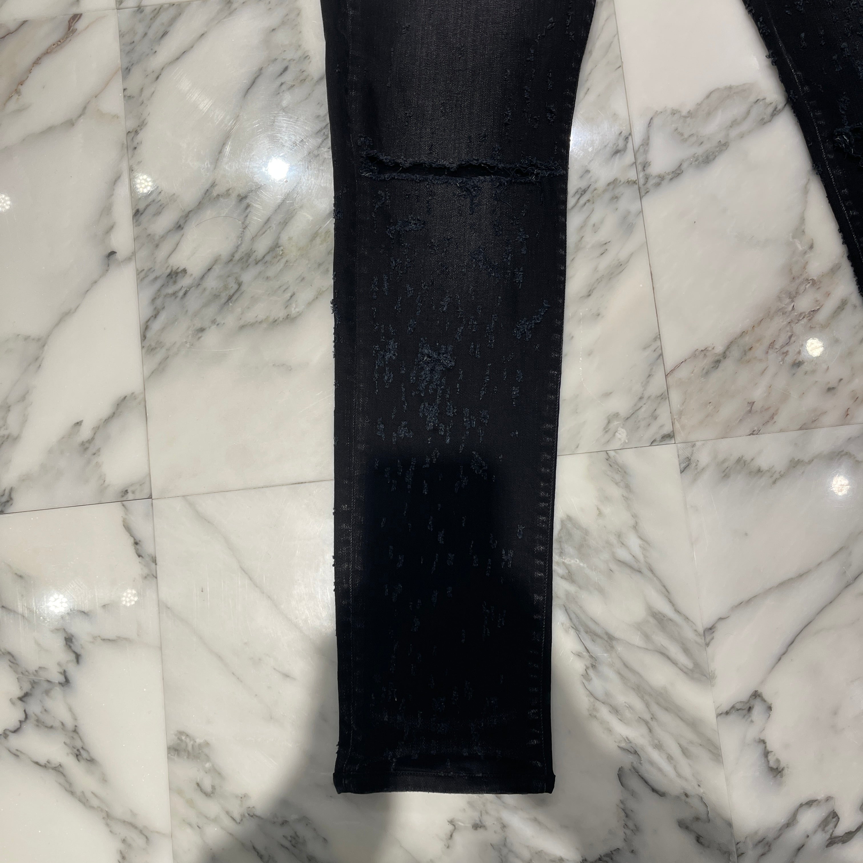 AMIRI MX-1 Slim Fit Damage Skinny Jeans Size 36