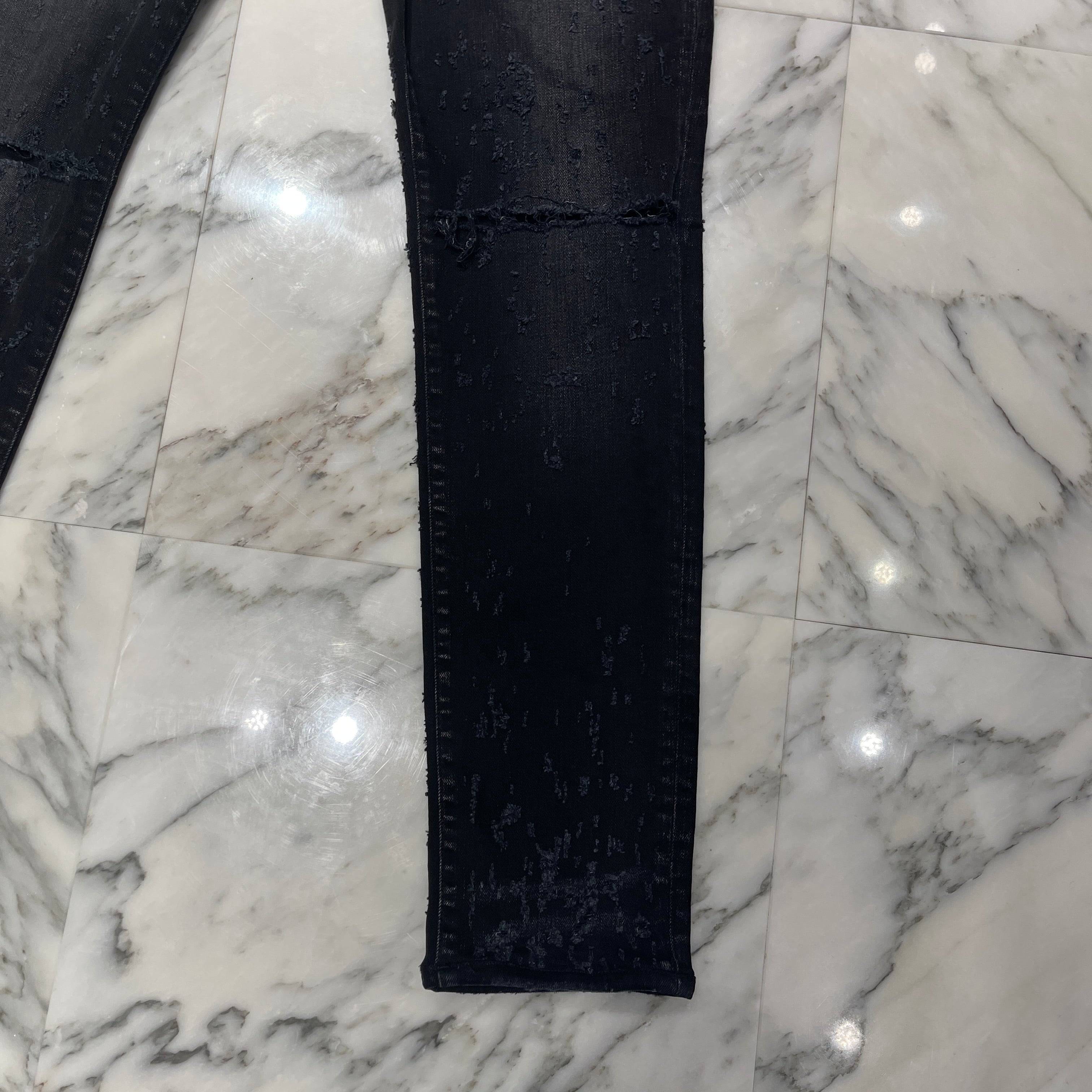 AMIRI MX-1 Slim Fit Damage Skinny Jeans Size 36