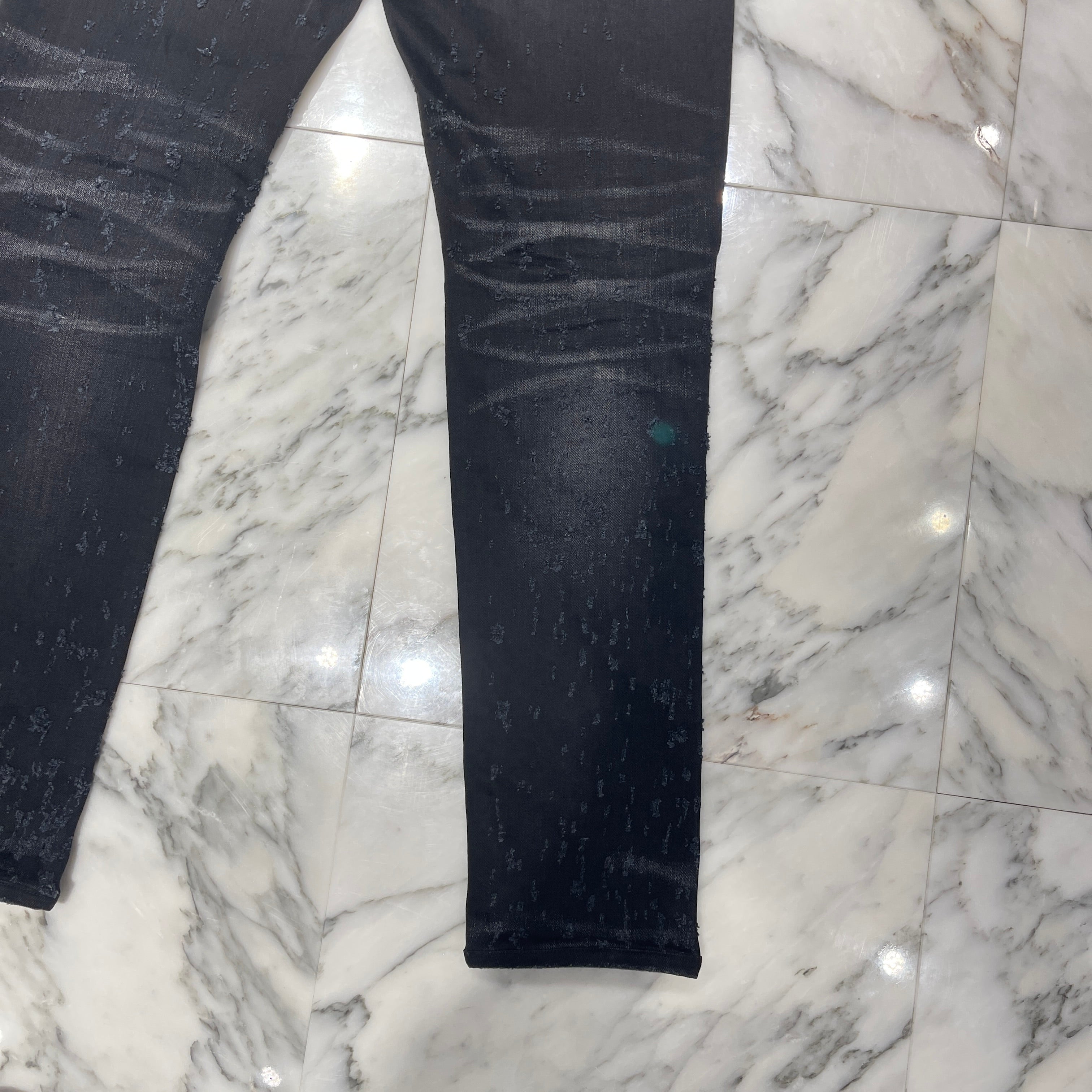 AMIRI MX-1 Slim Fit Damage Skinny Jeans Size 36