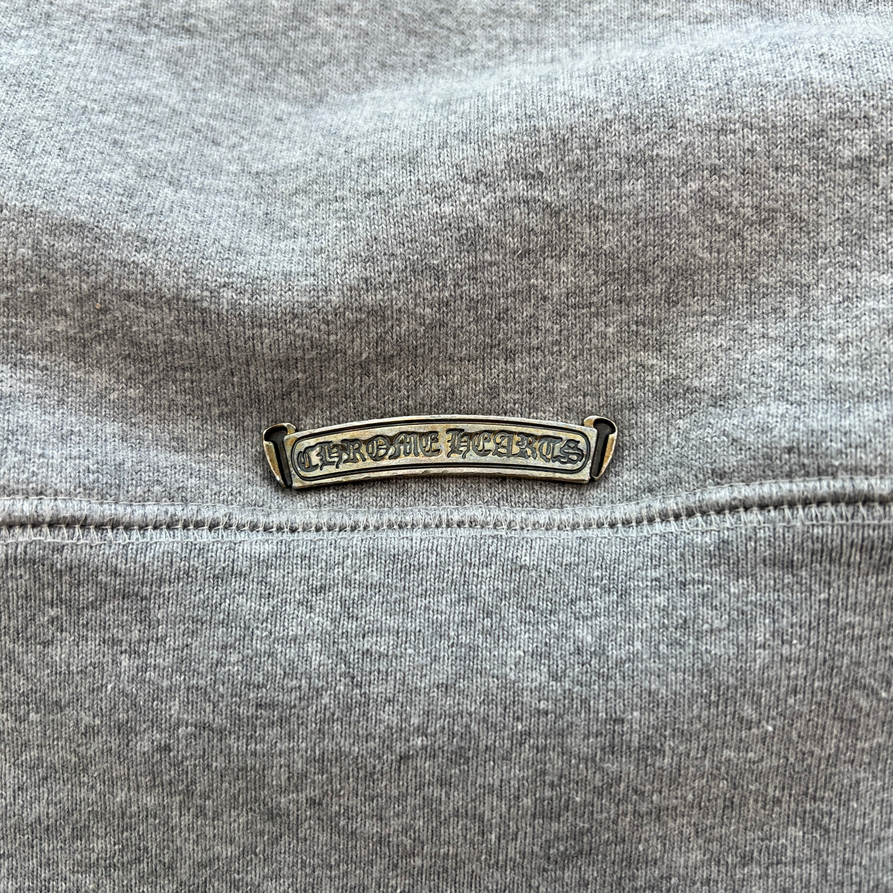 CHROME HEARTS Y NOT Triple Cross Leather Patch Pullover Hoodie Size M クロムハーツ ワイノット トリプスクロス レザーパッチ プルオーバーフーディ サイズM