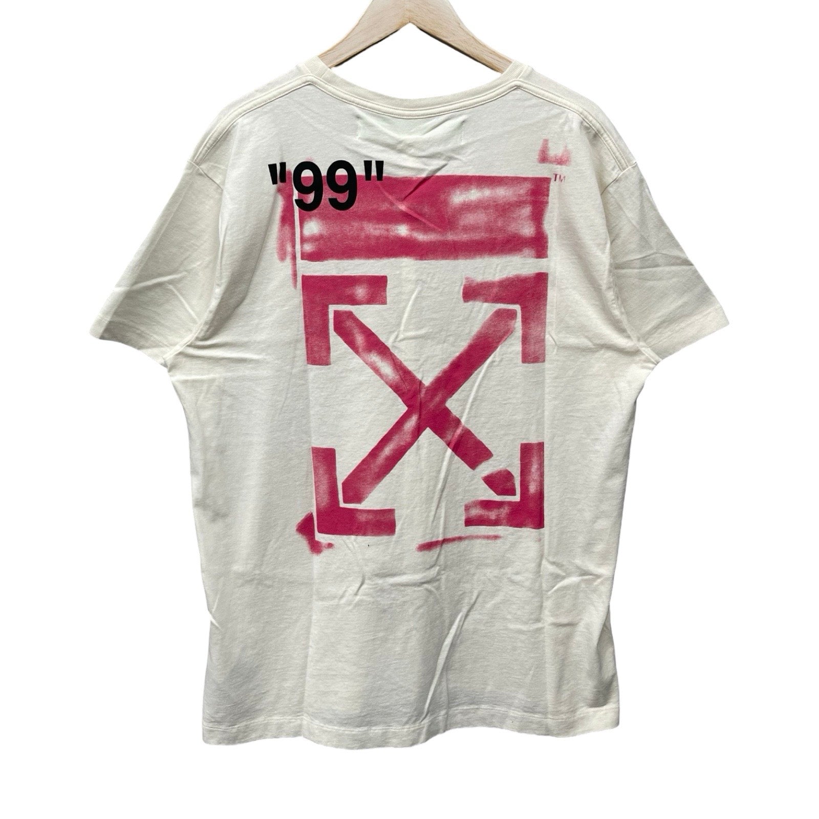 OFF-WHITE 2019SS Graphic S/S Over Tee OMAA038R19185015 Size XS