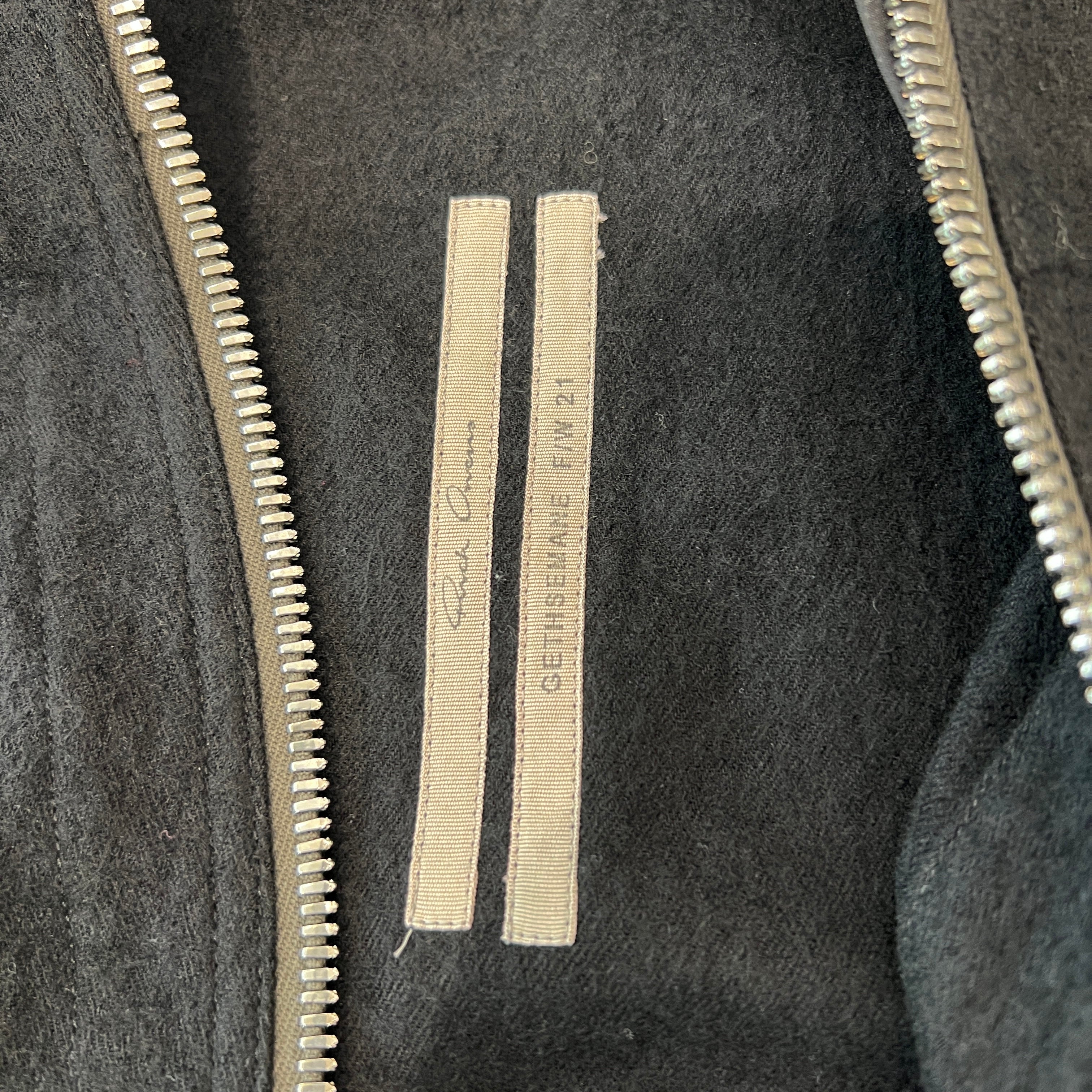 Rick Owens 2021AW Zip Larry Shirt RU02A5288-WCF Size 38 リックオウェンス ジップ ラリーシャツ サイズ38