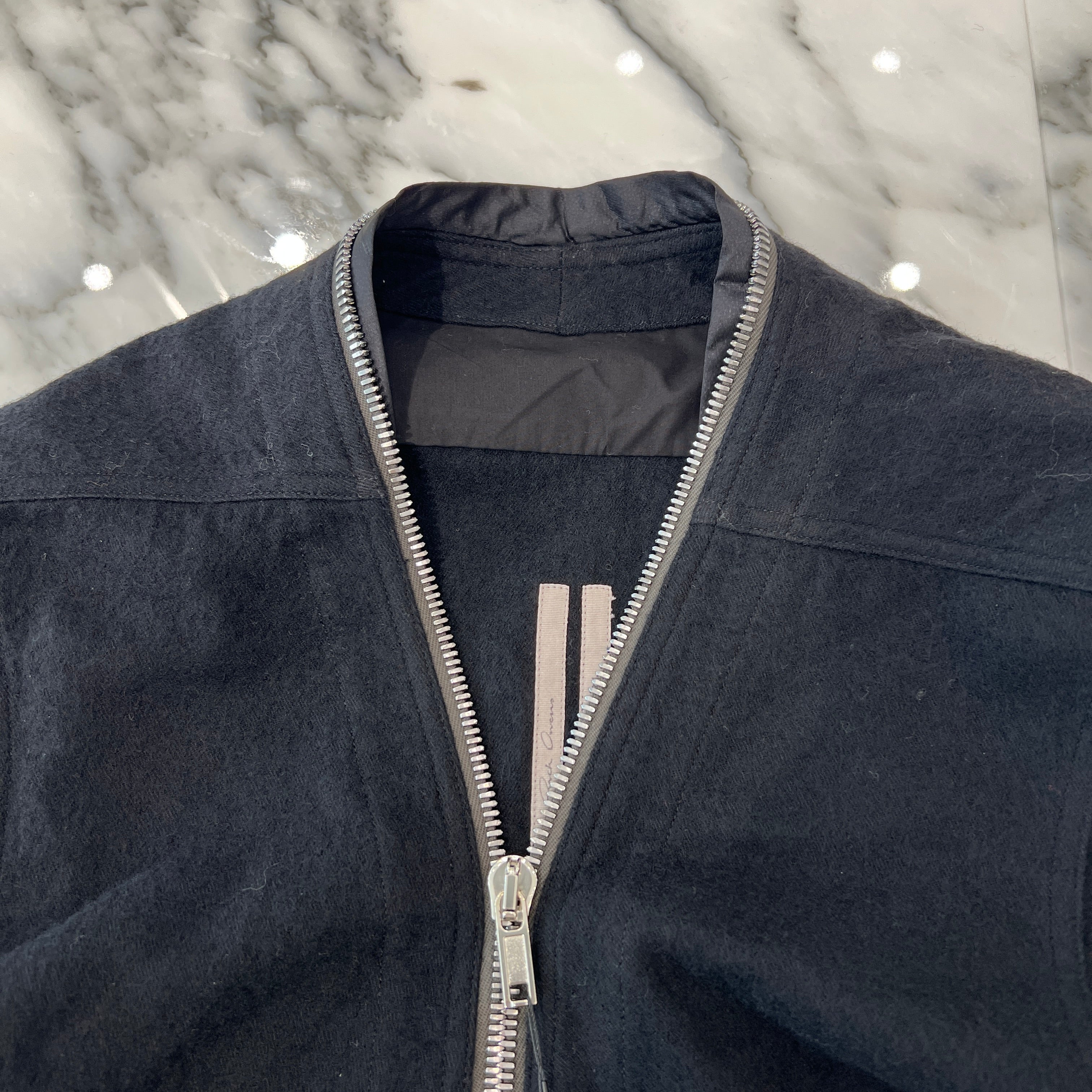 Rick Owens 2021AW Zip Larry Shirt RU02A5288-WCF Size 38 リックオウェンス ジップ ラリーシャツ サイズ38