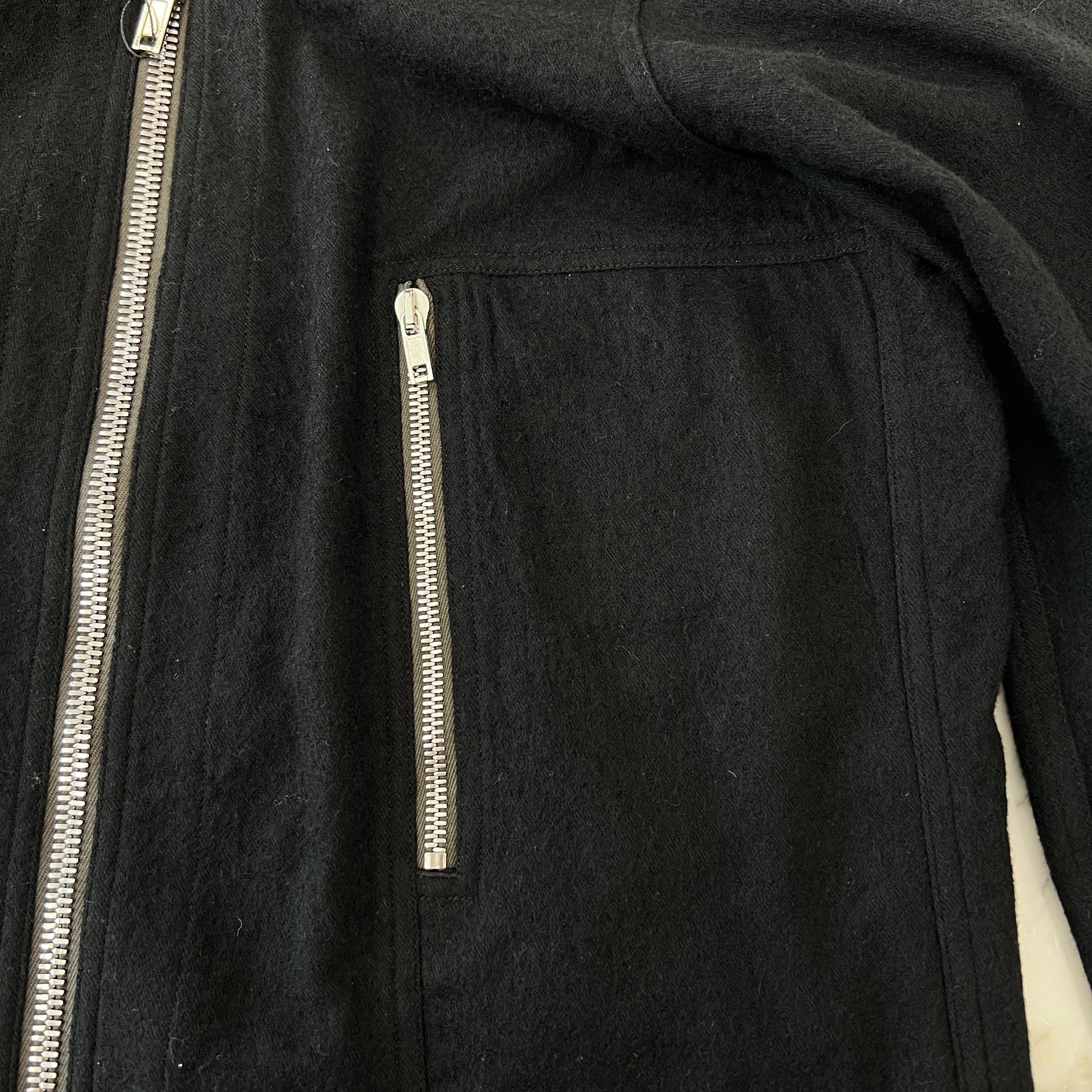 Rick Owens 2021AW Zip Larry Shirt RU02A5288-WCF Size 38 リックオウェンス ジップ ラリーシャツ サイズ38