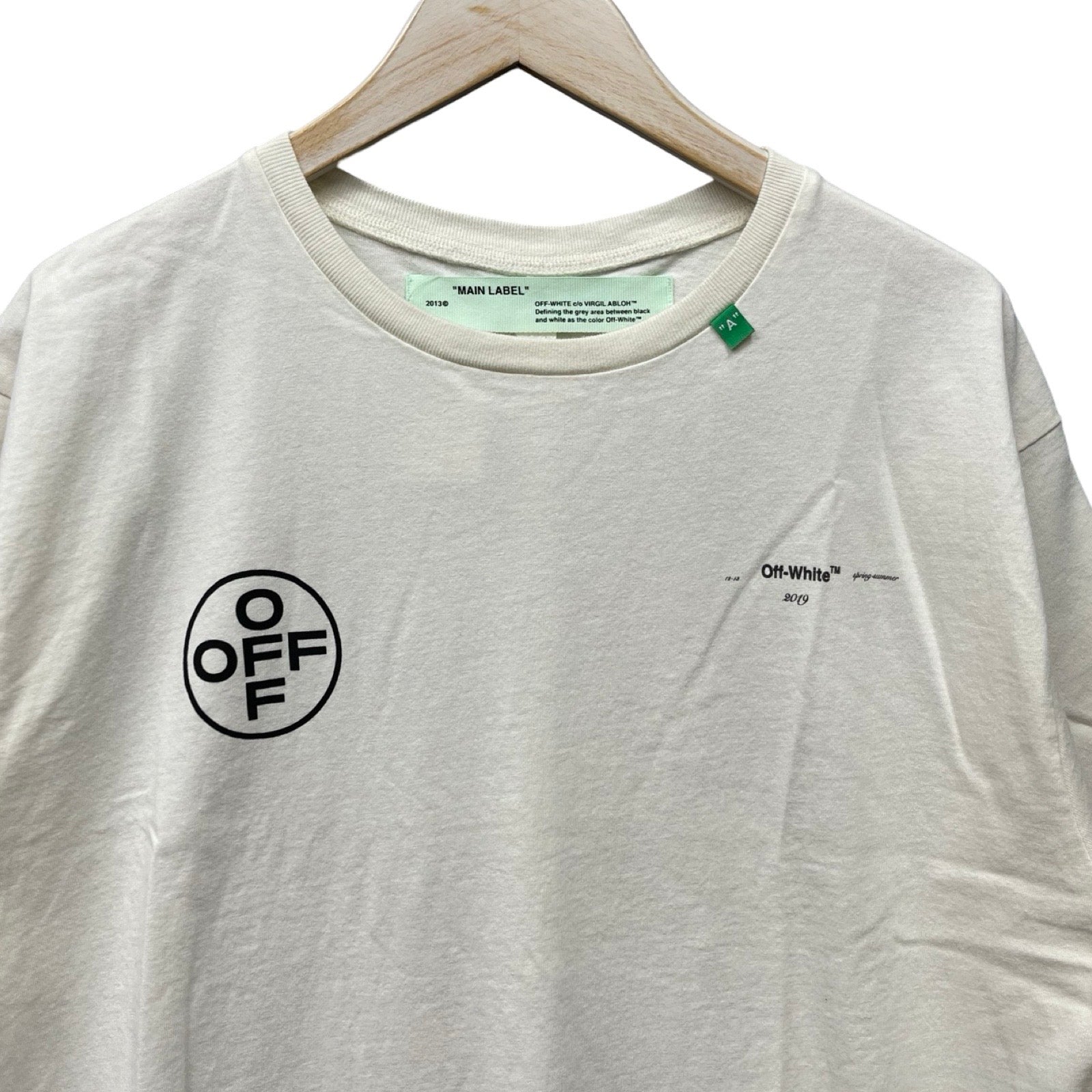 OFF-WHITE 2019SS Graphic S/S Over Tee OMAA038R19185015 Size XS