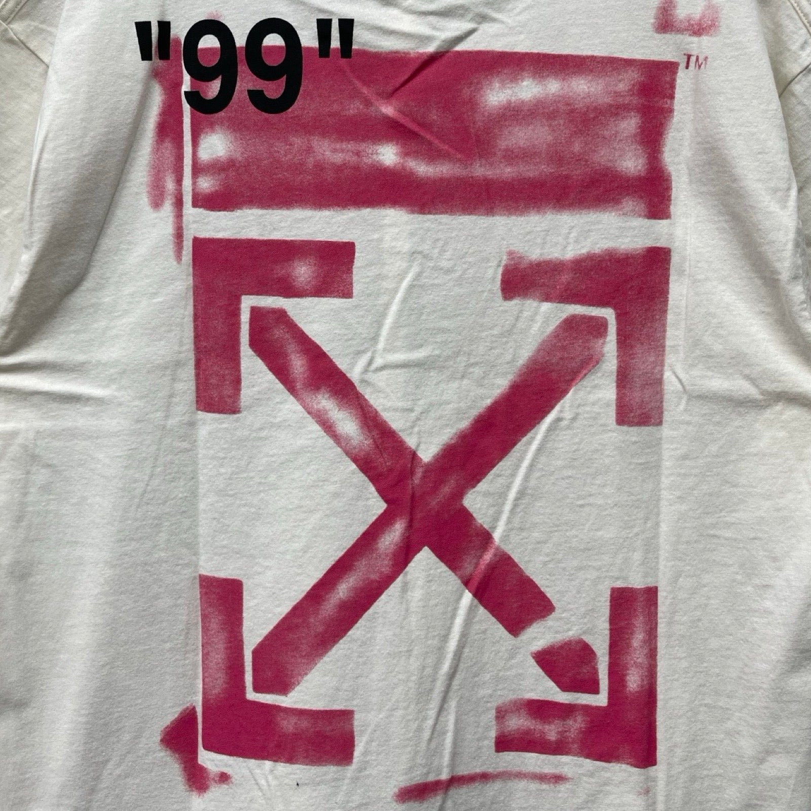 OFF-WHITE 2019SS Graphic S/S Over Tee OMAA038R19185015 Size XS