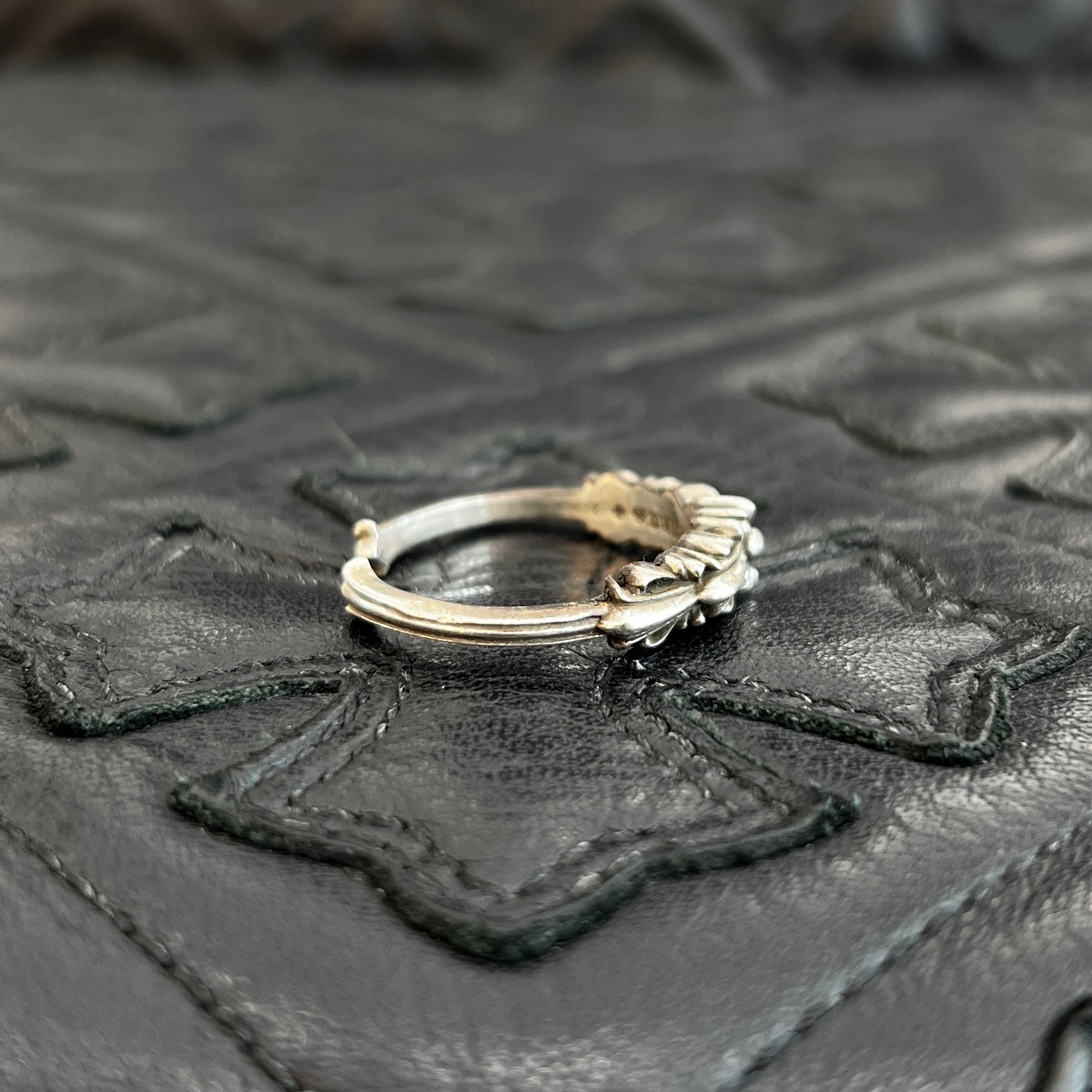 CHROME HEARTS Baby Classic Double Floral Cross Ring Size 22号 クロムハーツ ベイビークラシック ダブルフローラルクロス リング サイズ22号