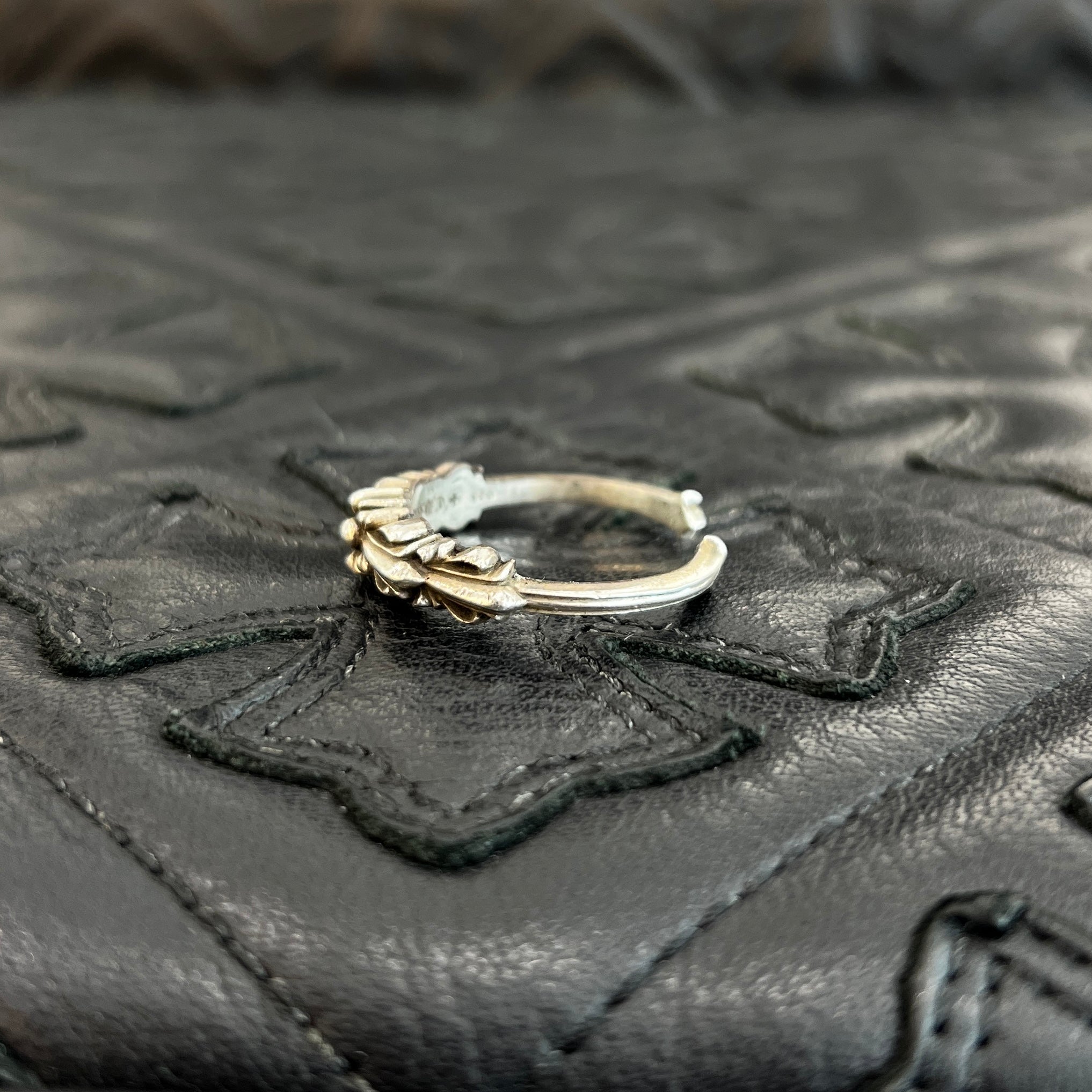 CHROME HEARTS Baby Classic Double Floral Cross Ring Size 22号 クロムハーツ ベイビークラシック ダブルフローラルクロス リング サイズ22号