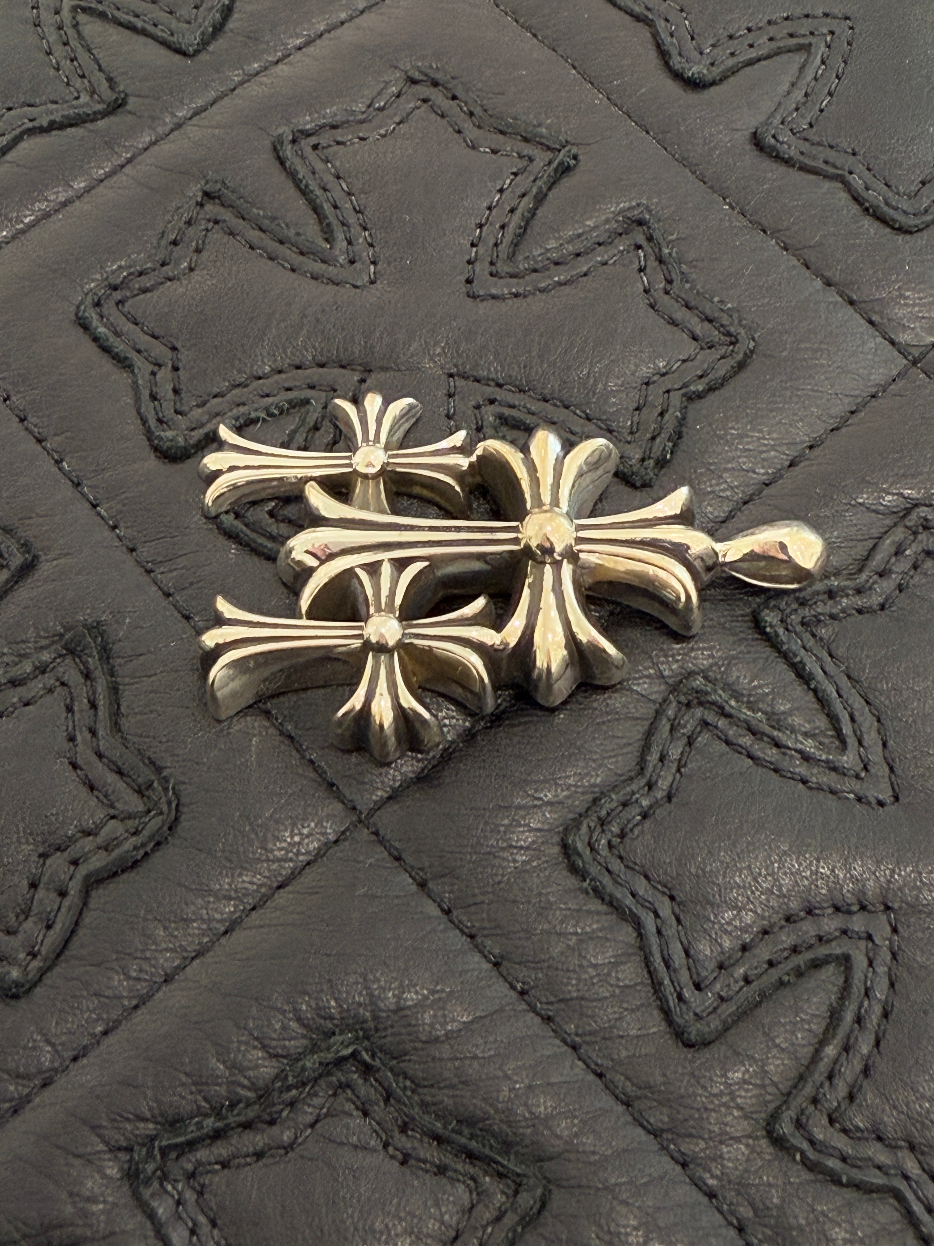 CHROME HEARTS Triple Cross Necklace Pendant Top クロムハーツ トリプルクロス ネックレス ペンダントトップ