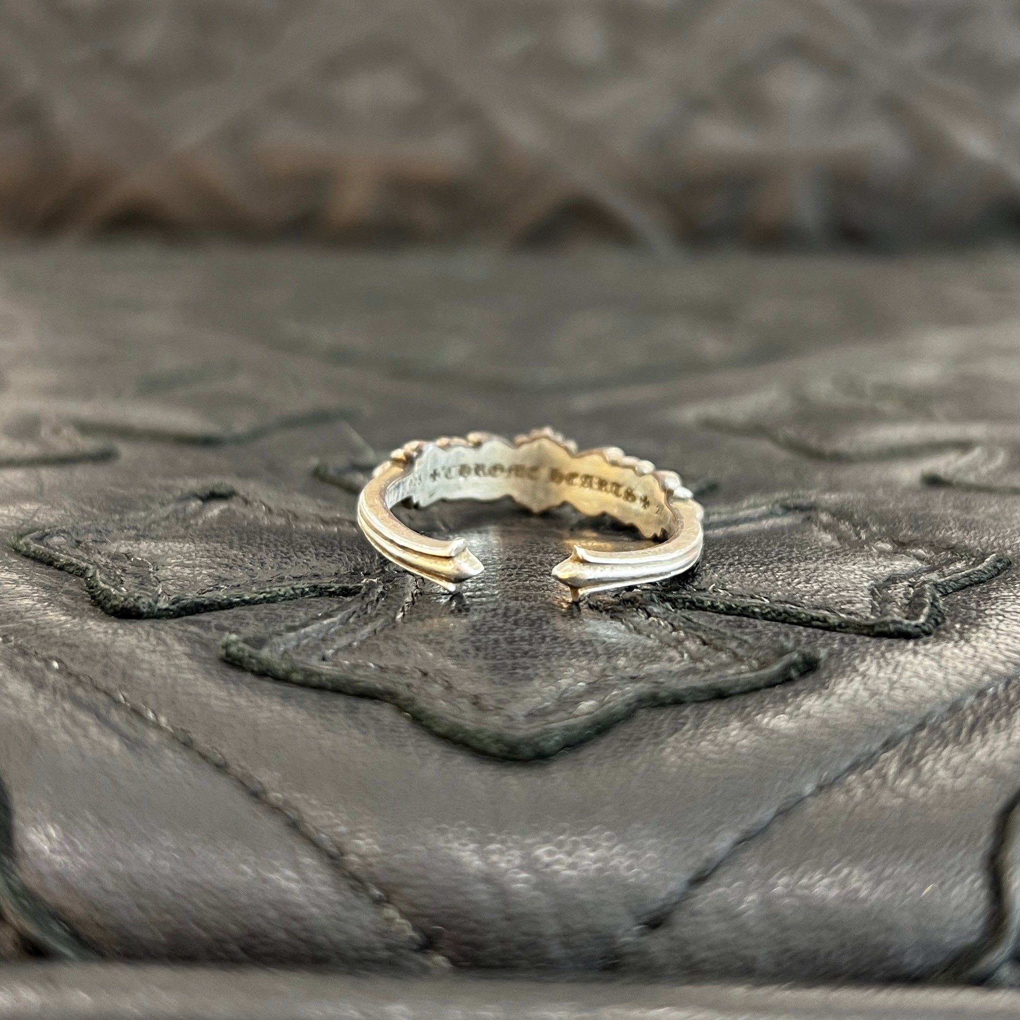 CHROME HEARTS Baby Classic Double Floral Cross Ring Size 22号 クロムハーツ ベイビークラシック ダブルフローラルクロス リング サイズ22号