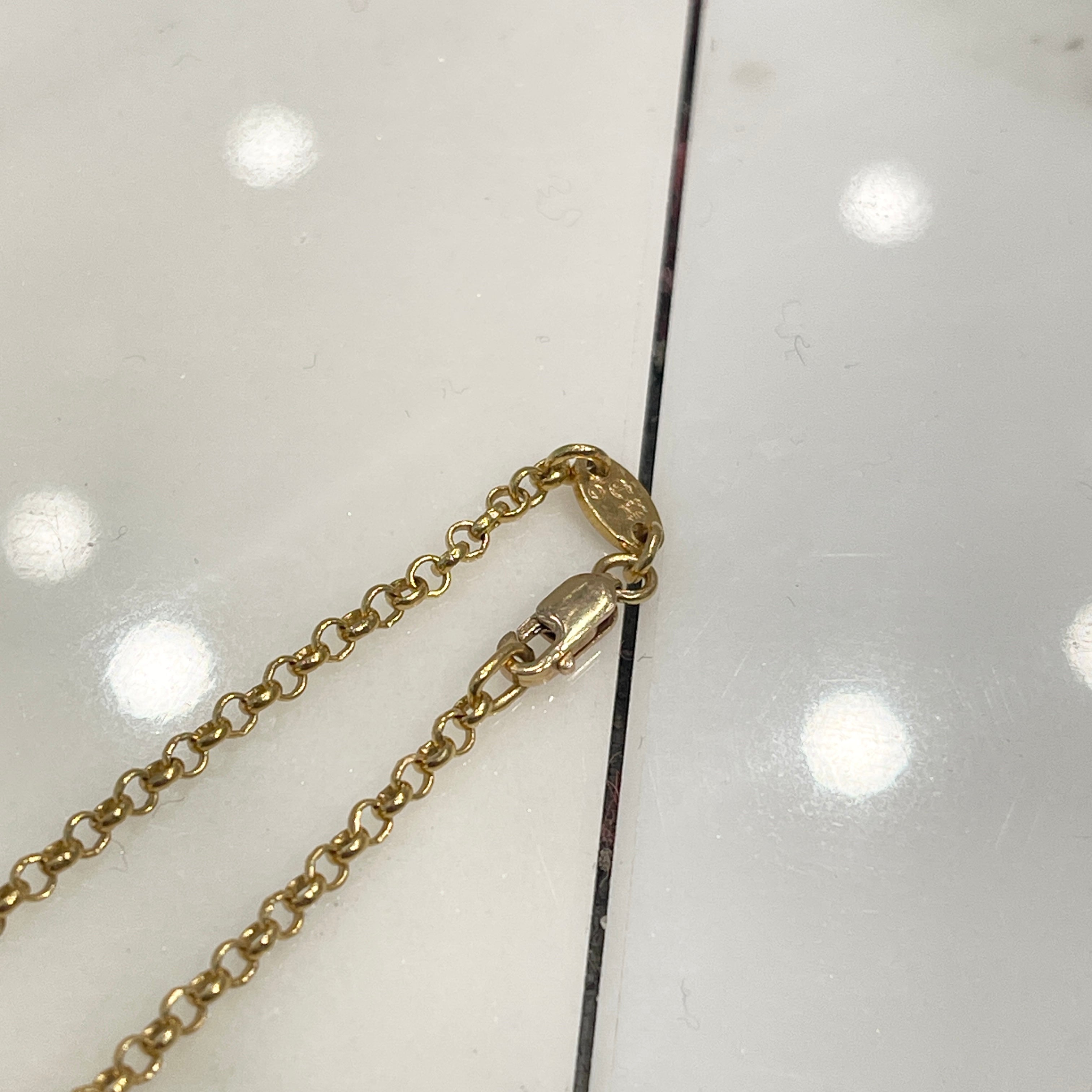 CHROME HEARTS 22K Roll Chain Necklace 18Inch クロムハーツ 22K ロールチェーン ネックレス 18インチ