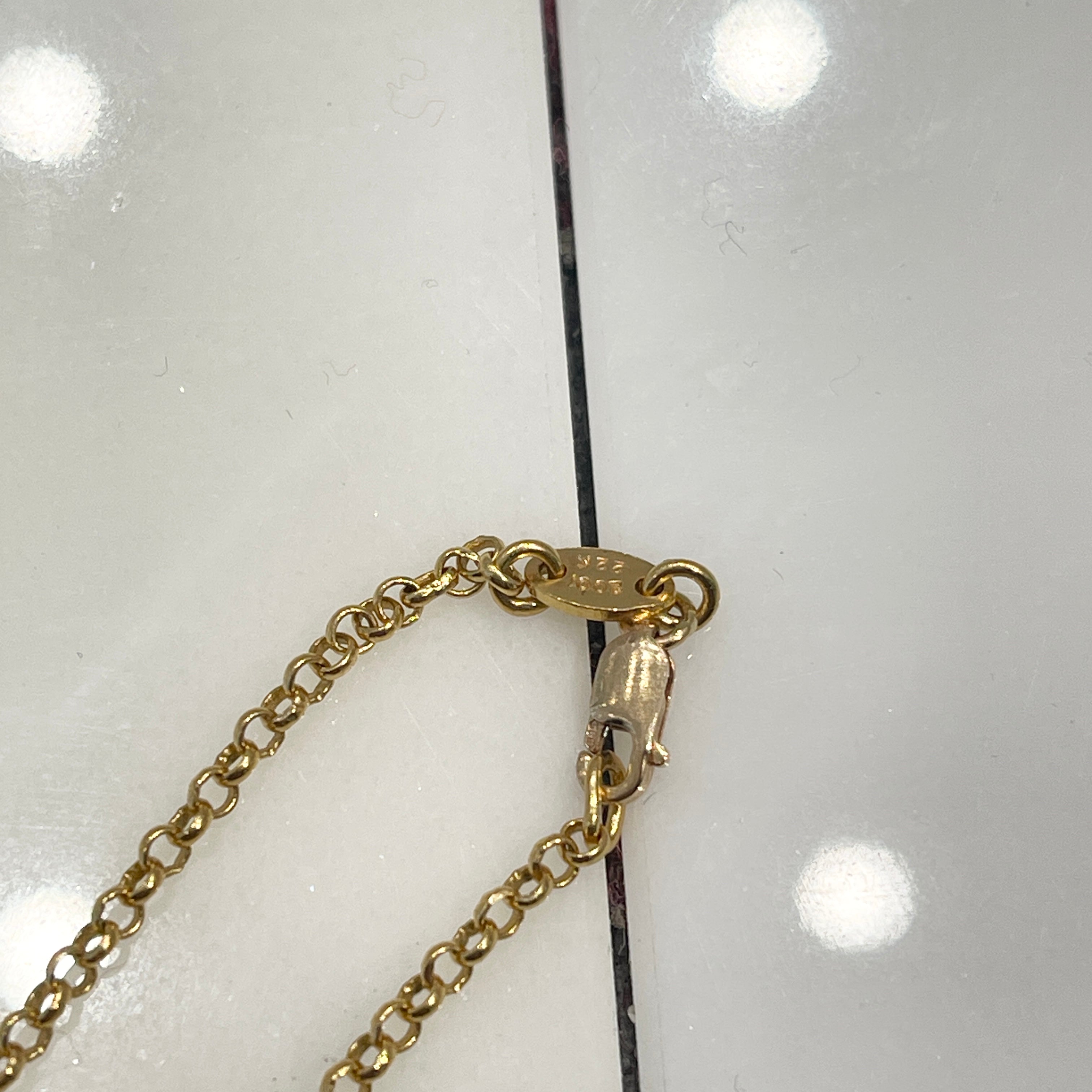 CHROME HEARTS 22K Roll Chain Necklace 18Inch クロムハーツ 22K ロールチェーン ネックレス 18インチ