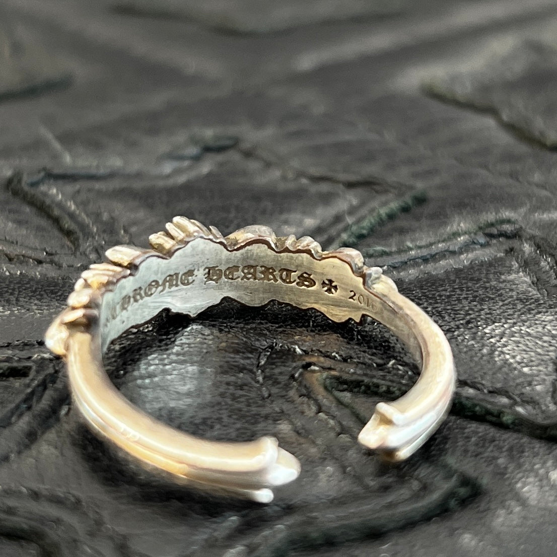 CHROME HEARTS Baby Classic Double Floral Cross Ring Size 22号 クロムハーツ ベイビークラシック ダブルフローラルクロス リング サイズ22号