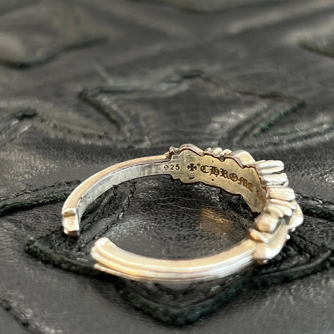 CHROME HEARTS Baby Classic Double Floral Cross Ring Size 22