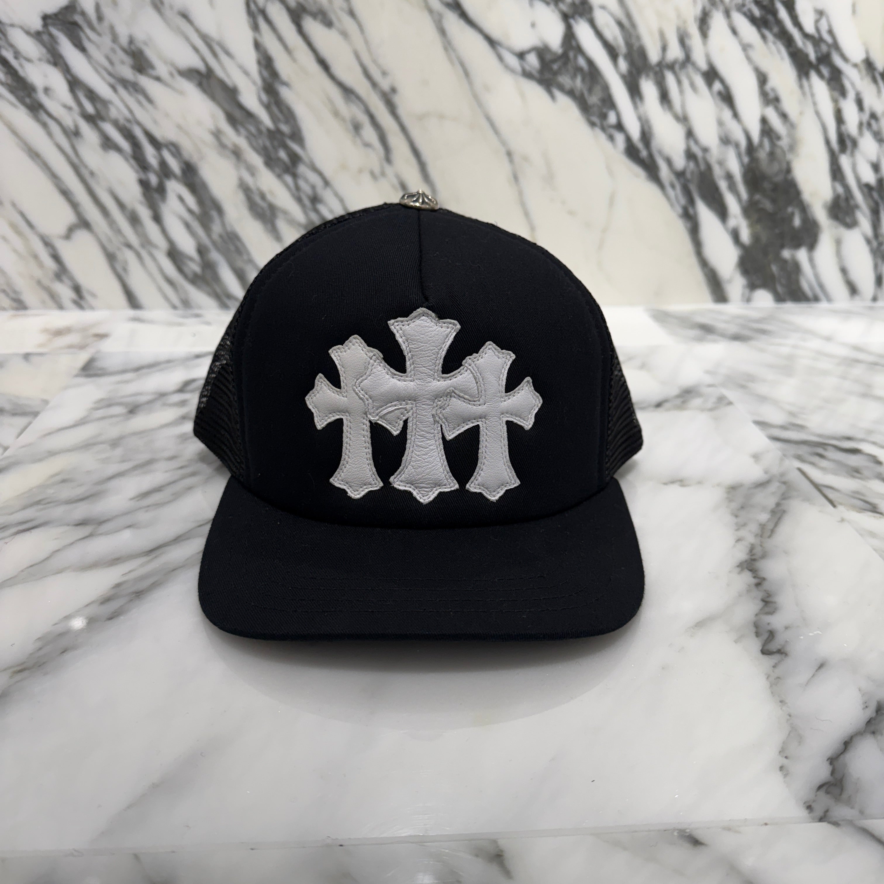 CHROME HEARTS Triple Cross Patch Trucker Cap ONE SIZE（53-60）