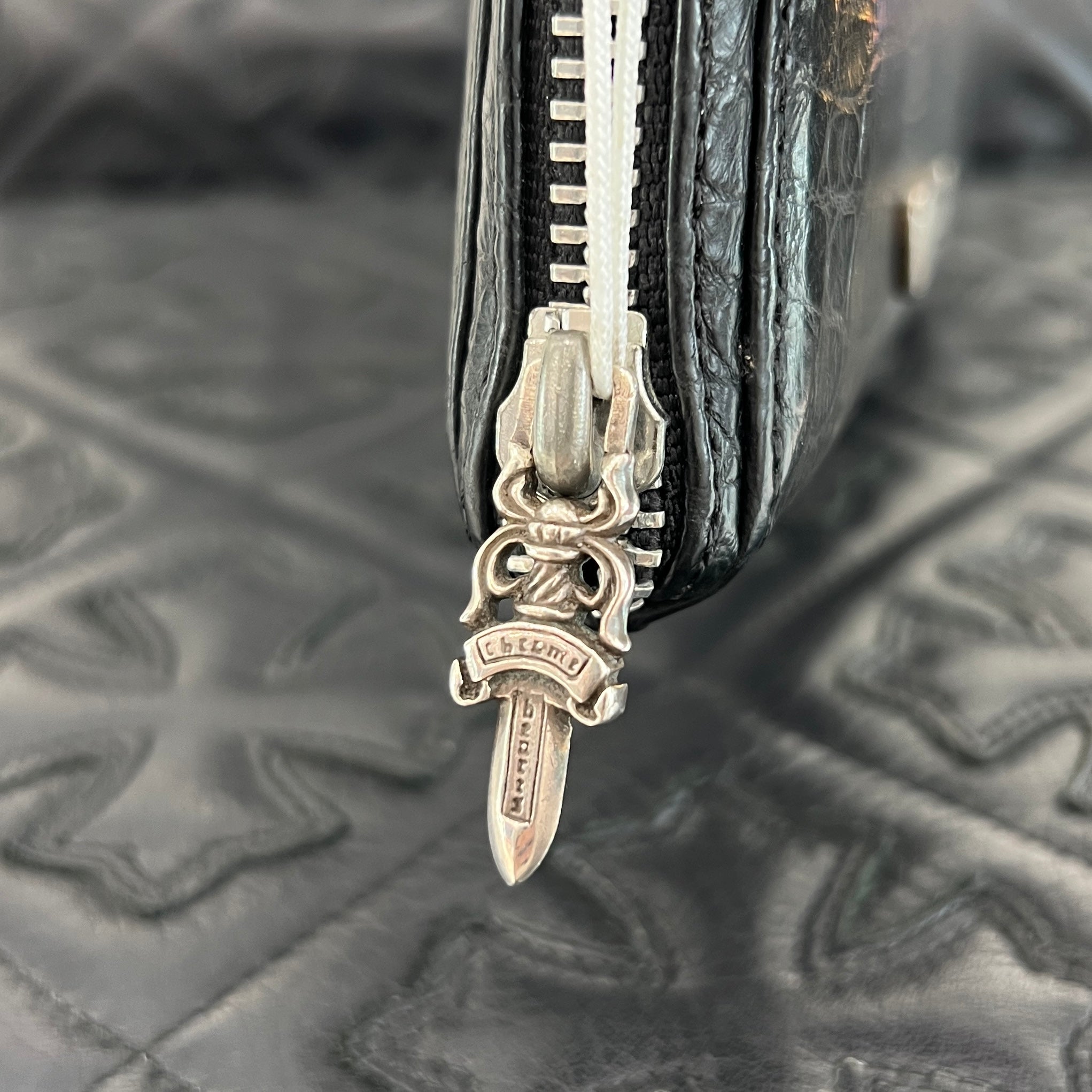 CHROME HEARTS Alligator Scroll Label REC F ZIP #2 Leather Wallet クロムハーツ アリゲータースクロールラベル レック F ジップ #2 レザー ウォレット