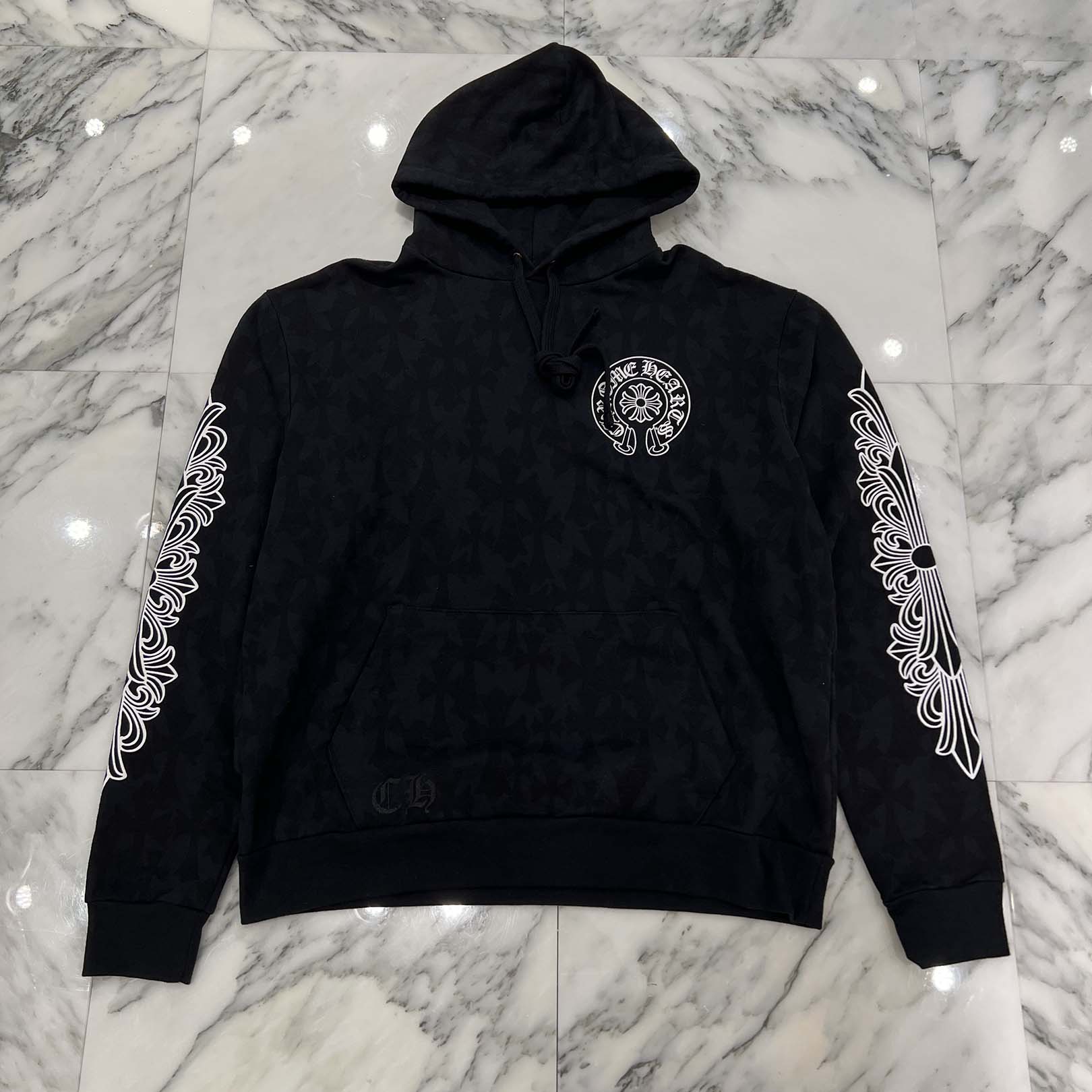 CHROME HEARTS 2024SS Graveyard Cemetery Cross Pullover Hoodie Size S クロムハーツ グレイブヤード セメタリークロス プルオーバーフーディ サイズS