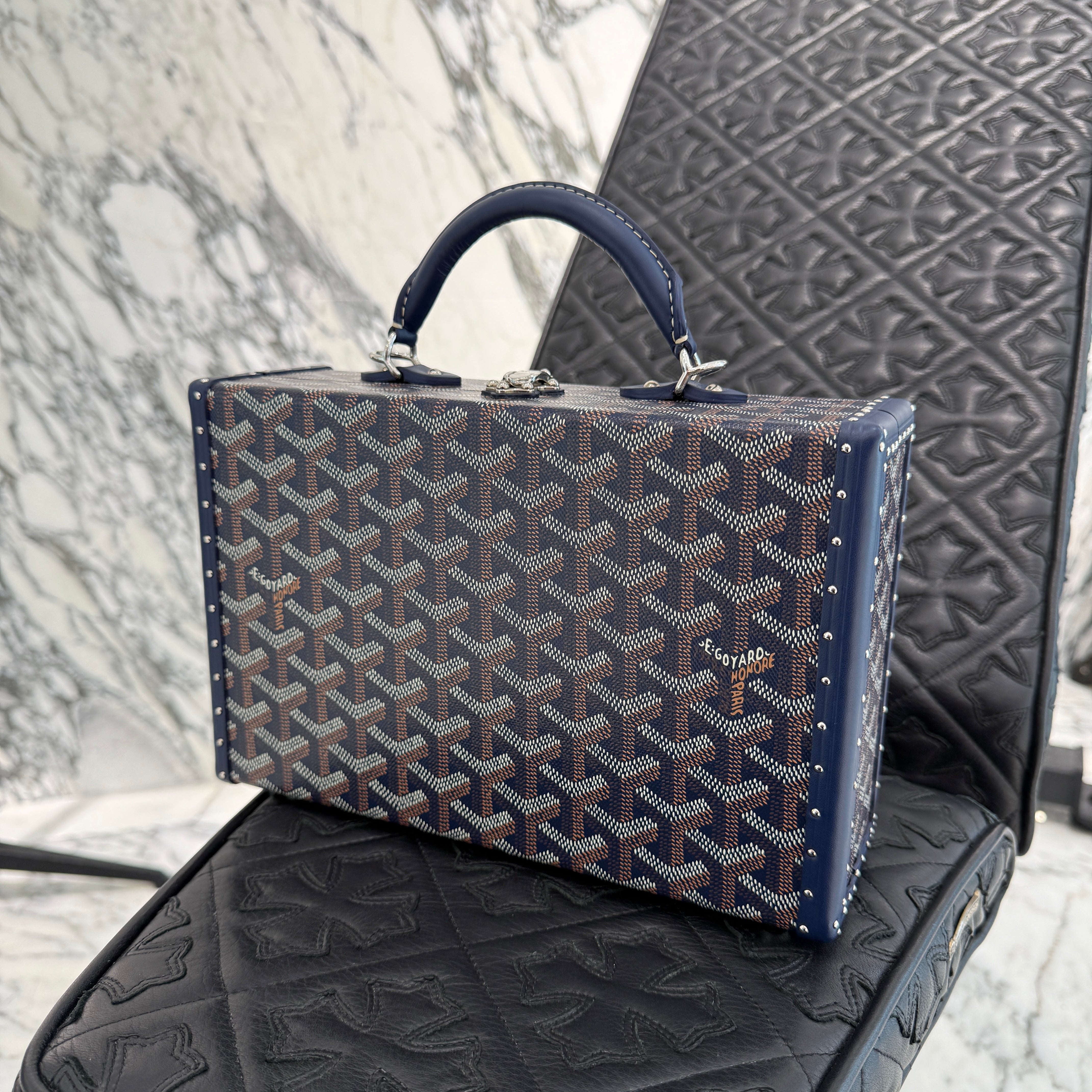 GOYARD 2022SS Grand Hotel Trunk Bag "NAVY BLUE" GHOTELPMLTY12CL12P ゴヤール グランドホテル トランクバッグ "ネイビーブルー"