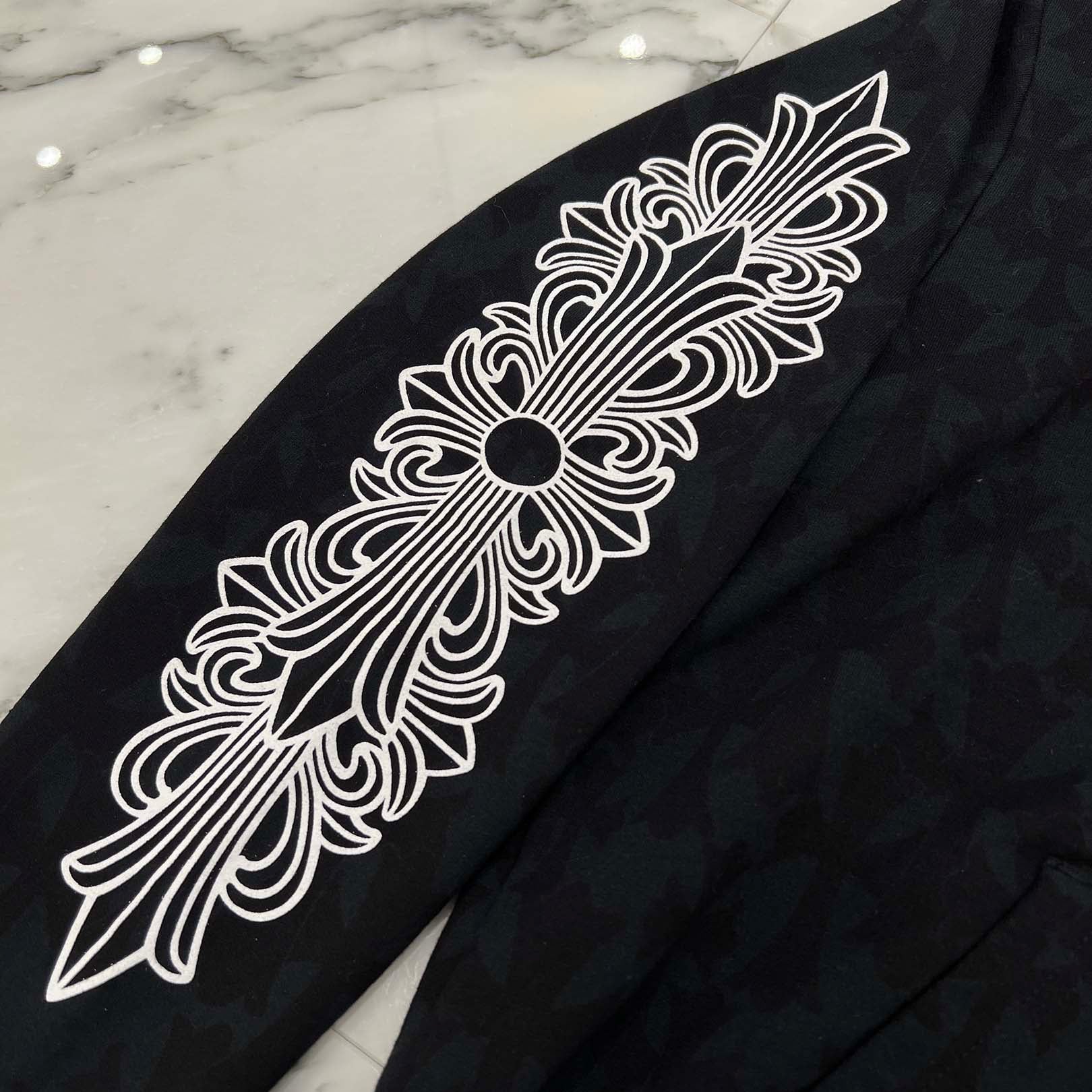 CHROME HEARTS 2024SS Graveyard Cemetery Cross Pullover Hoodie Size S クロムハーツ グレイブヤード セメタリークロス プルオーバーフーディ サイズS