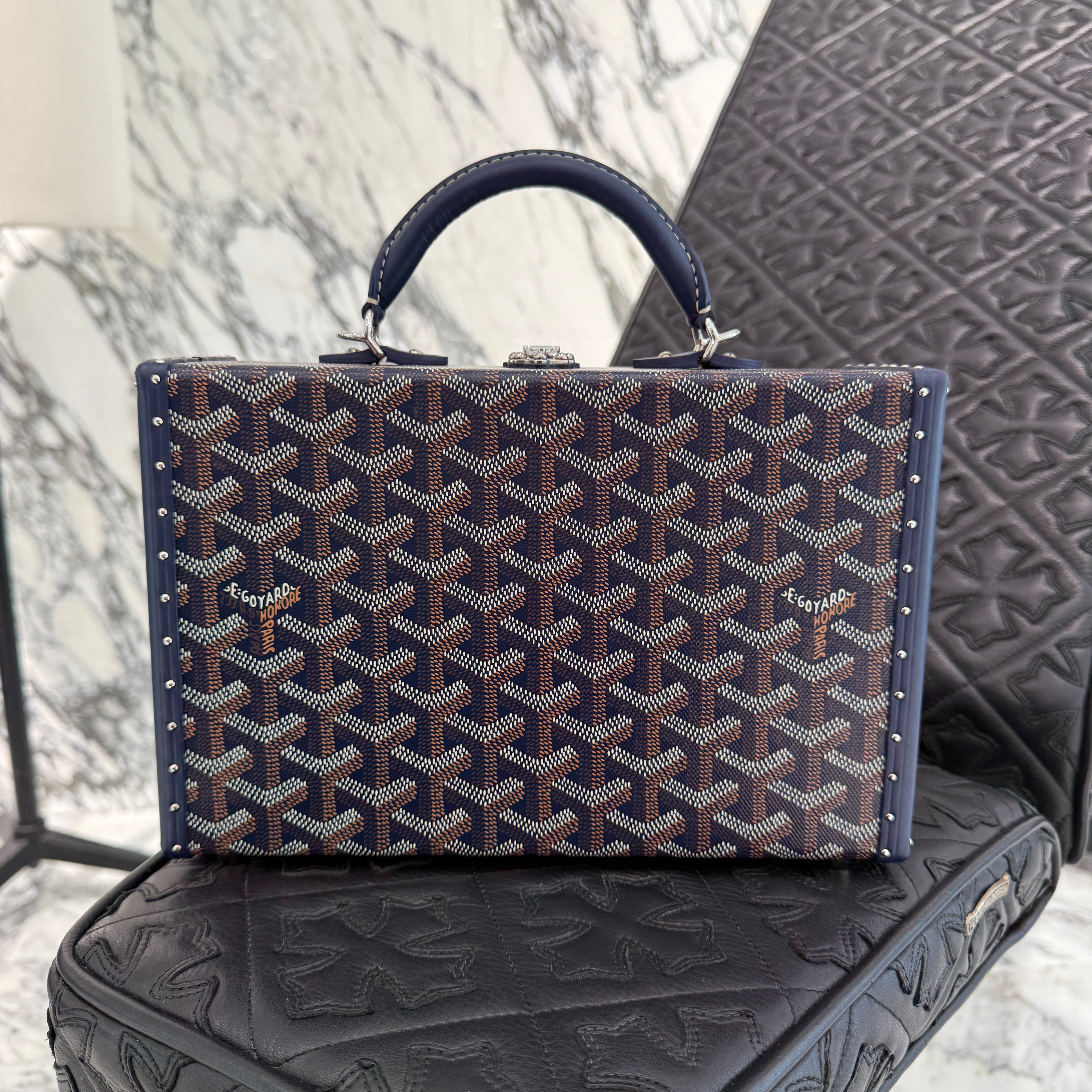 GOYARD 2022SS Grand Hotel Trunk Bag "NAVY BLUE" GHOTELPMLTY12CL12P ゴヤール グランドホテル トランクバッグ "ネイビーブルー"