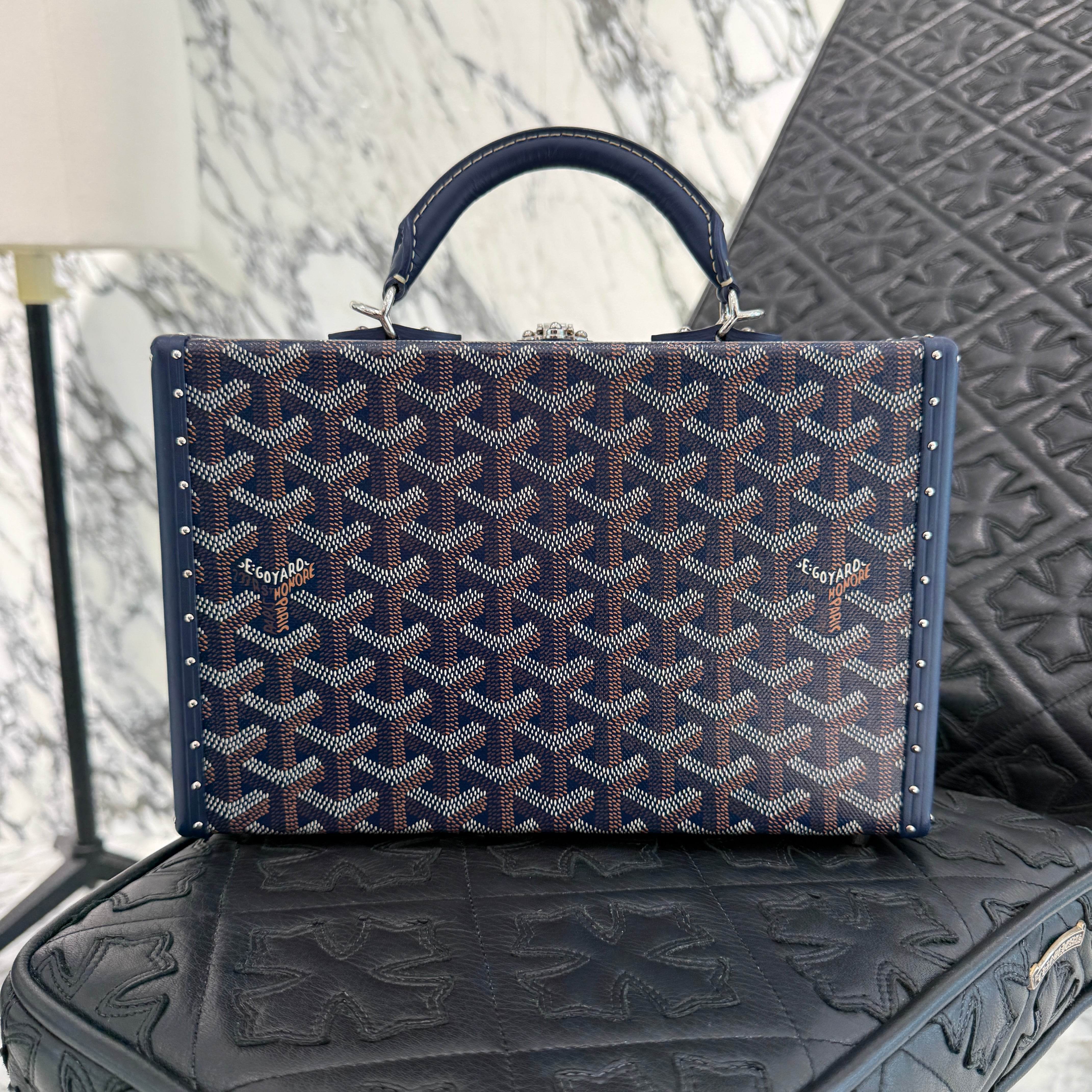 GOYARD 2022SS Grand Hotel Trunk Bag "NAVY BLUE" GHOTELPMLTY12CL12P ゴヤール グランドホテル トランクバッグ "ネイビーブルー"