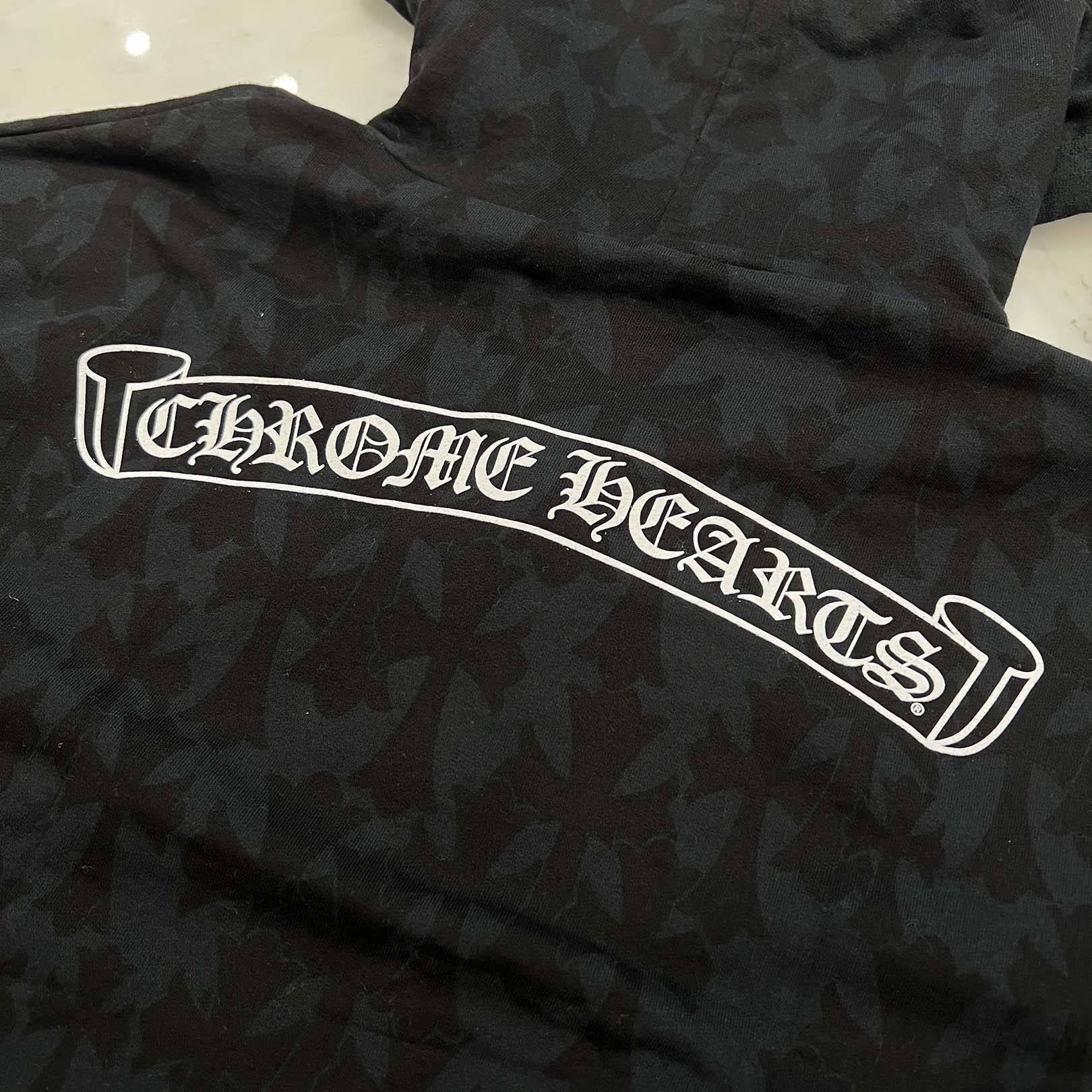 CHROME HEARTS 2024SS Graveyard Cemetery Cross Pullover Hoodie Size S クロムハーツ グレイブヤード セメタリークロス プルオーバーフーディ サイズS