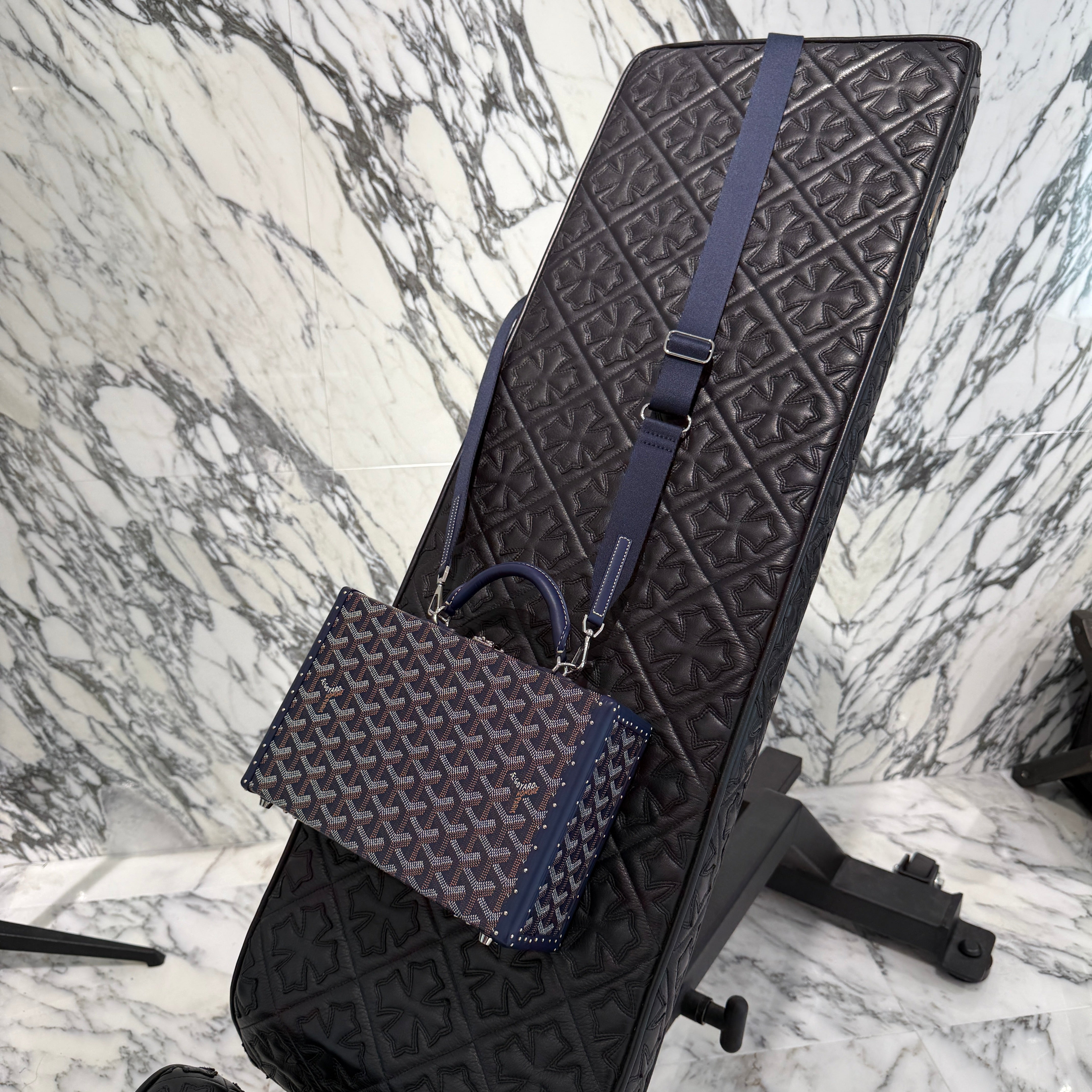 Goyard ゴヤール グランドホテル トランクバッグ　ネイビーブルー GOYARD 2022SS Grand Hotel Trunk Bag 