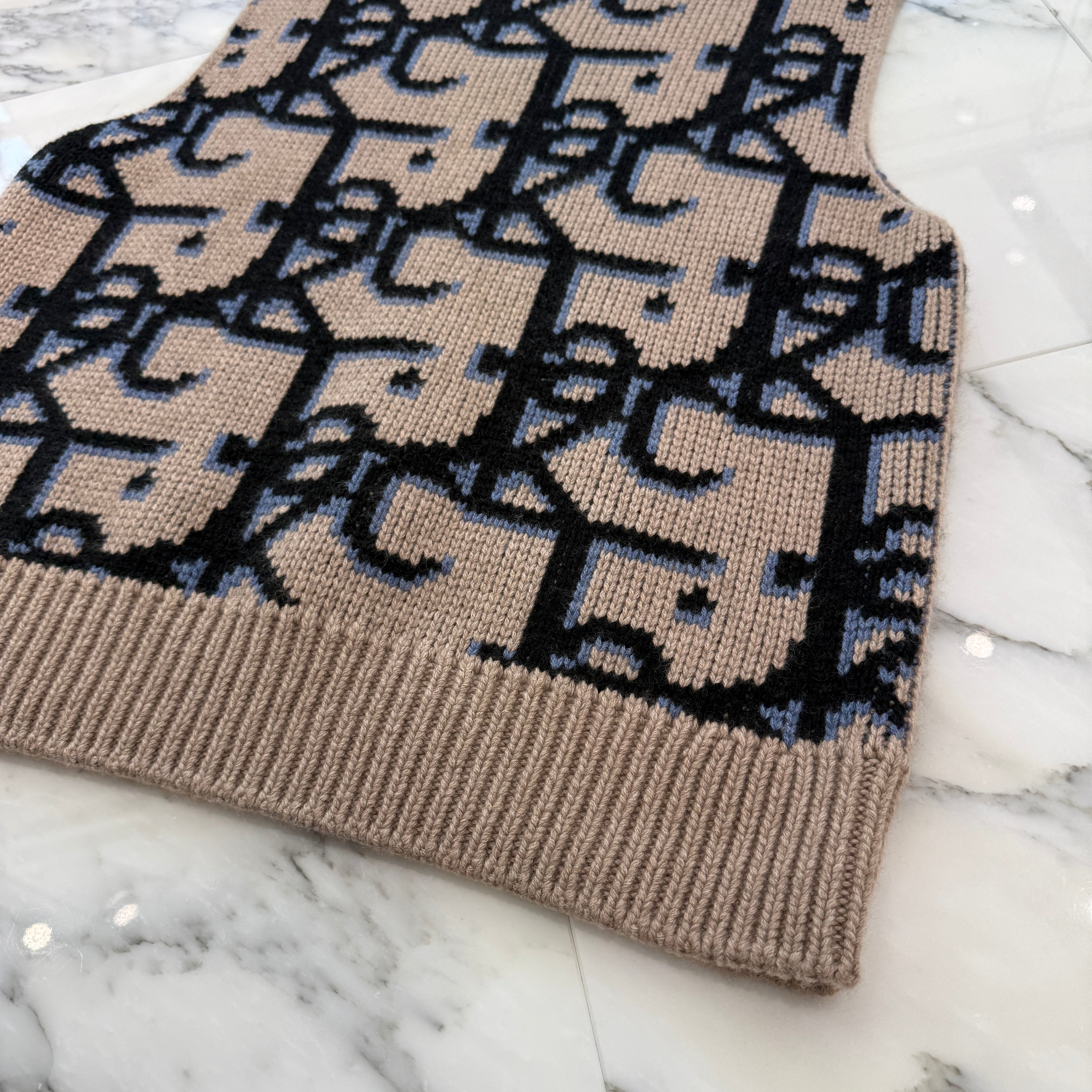 DIOR × Travis Scott 2022SS Cactus Jack Oversized Sleeveless Sweater 283M654AT357 Size S ディオール × トラヴィス・スコット カクタスジャック オーバーサイズド スリーブレス セーター サイズS