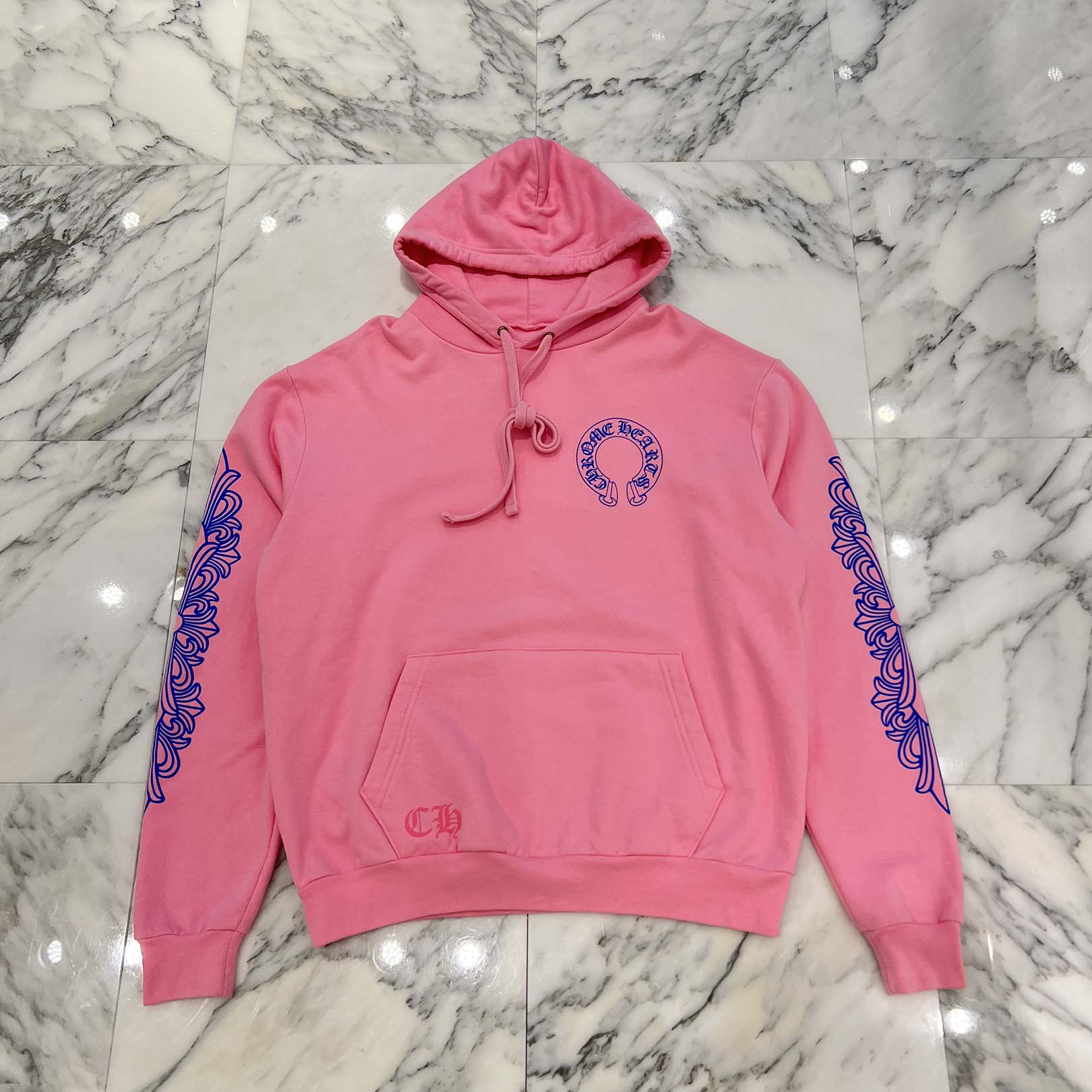 CHROME HEARTS NYC Limited Floral Cross Horseshoe Pullover Hoodie Size M クロムハーツ ニューヨーク限定 フローラルクロス ホースシュー プルオーバーフーディー サイズM