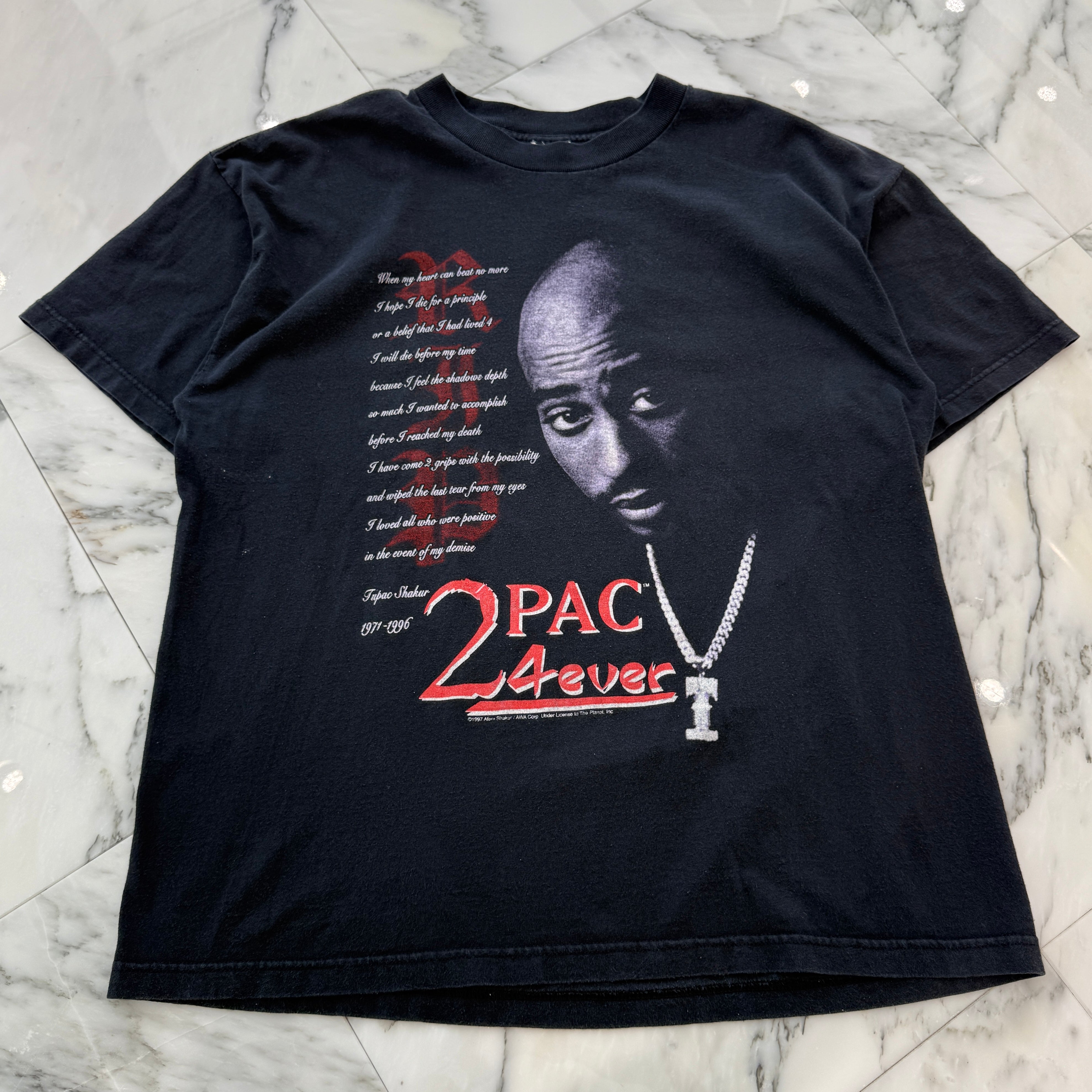 Vintage 90's 2 PAC "4 EVER" 1997 Murina S/S Tee Size XL 90's 2パック "フォーエヴァー" 1997 ムリナ社製 Tシャツ サイズXL