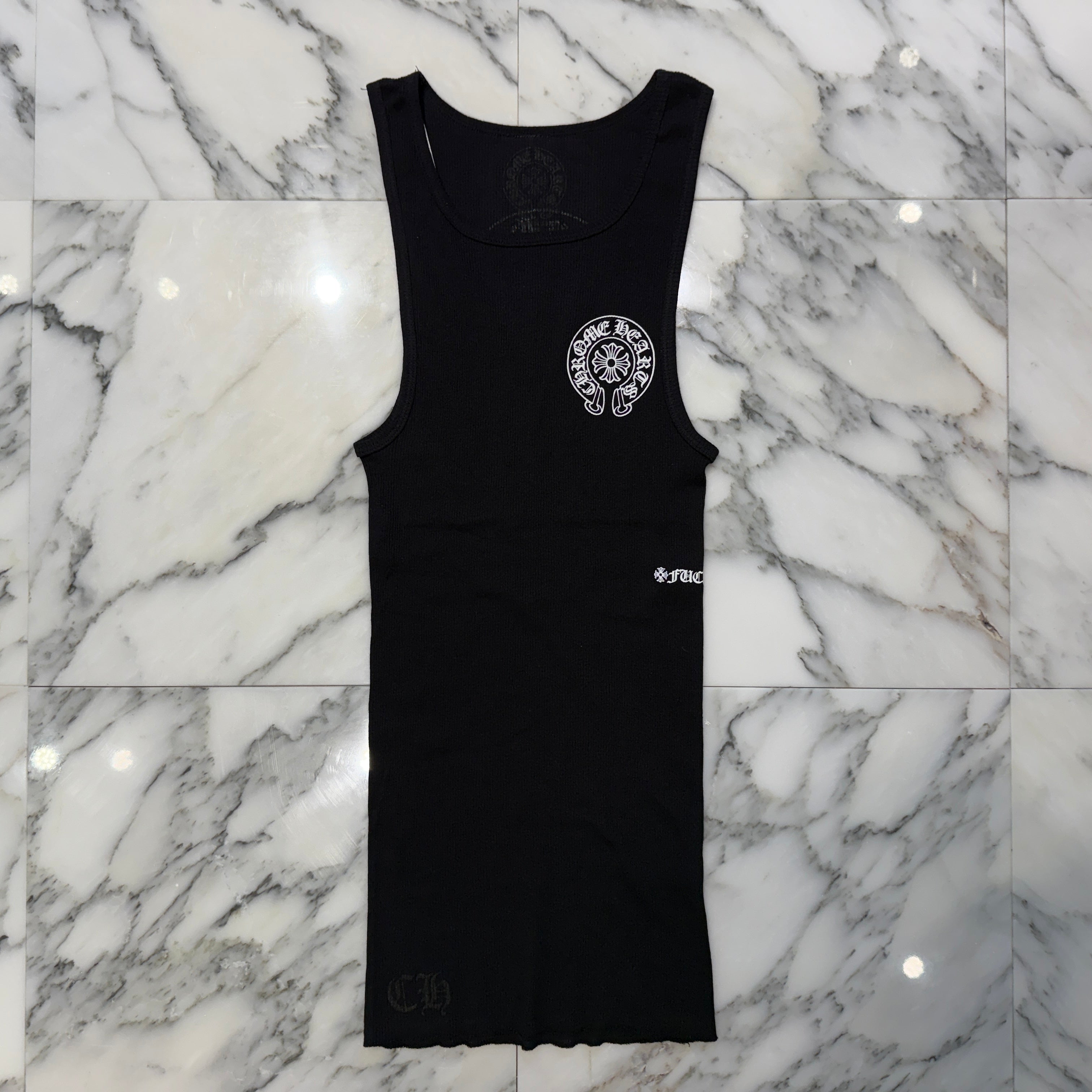 CHROME HEARTS Horseshoe Fuck You Logo Embroidery Tank Top Size L クロムハーツ ホースシュー ファックユー ロゴ刺繍 タンクトップ サイズL