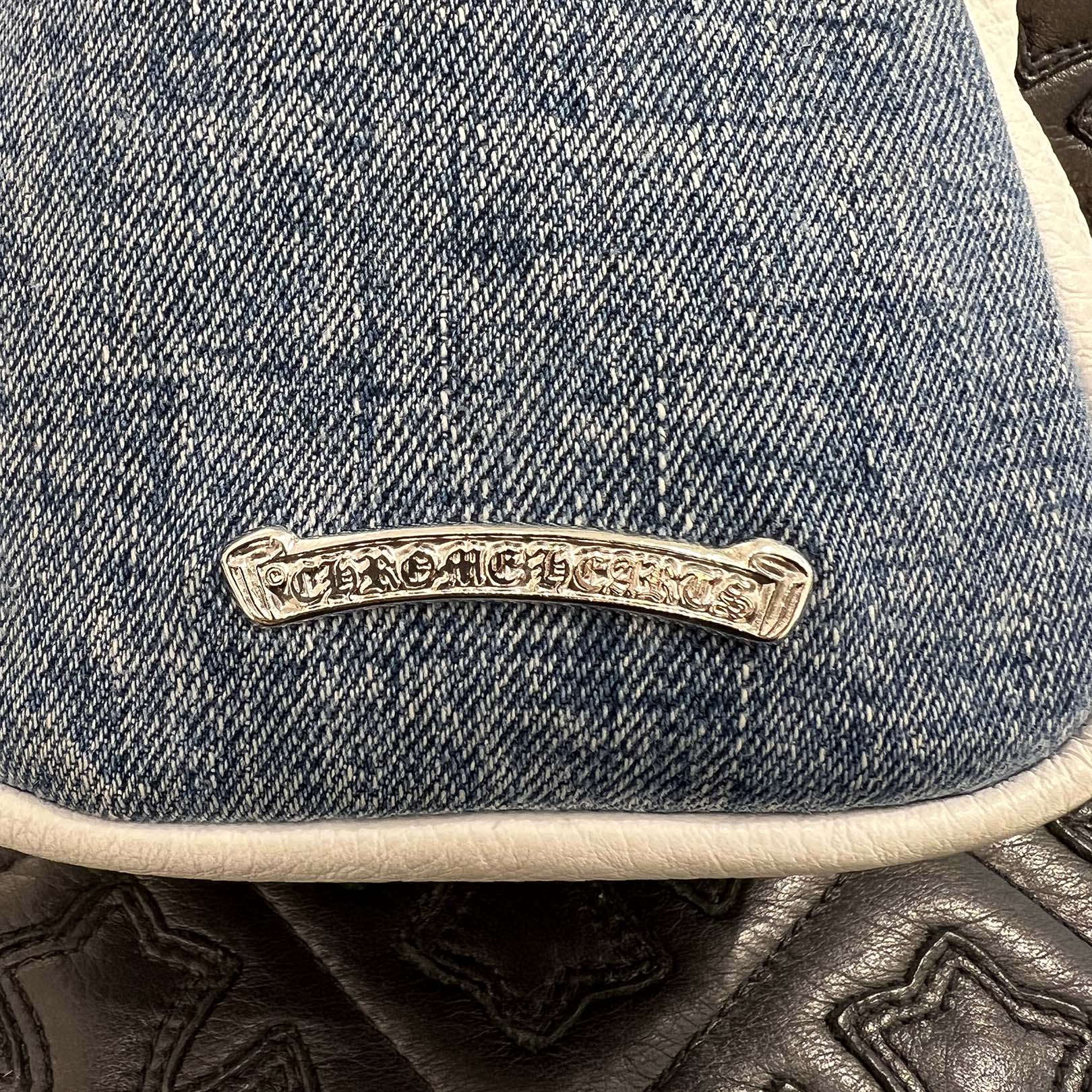 CHROME HEARTS TAKAMINI 3 Cemetery Cross Patch Denim Shoulder Bag クロムハーツ タカミニ 3セメタリークロスパッチデニムショルダーバッグ