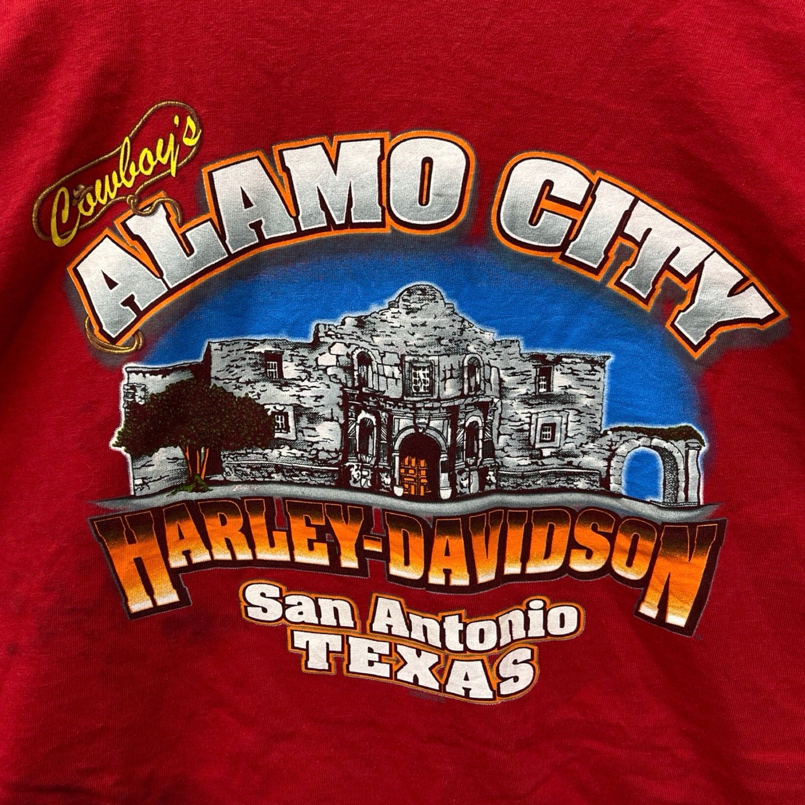 Vintage 00's Harley-Davidson "ALAMO CITY" 2009 L/S Tee Size 3XL