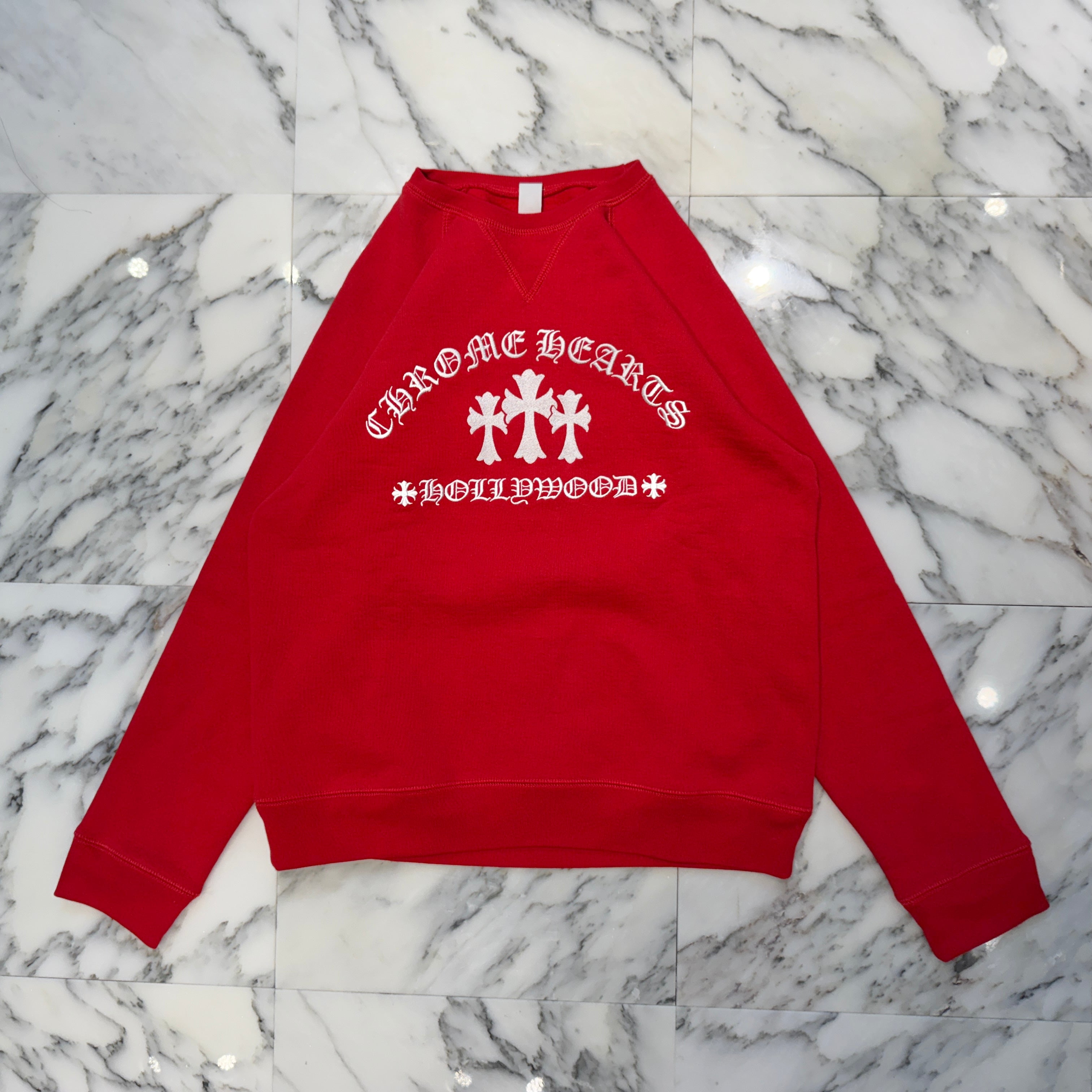 CHROME HEARTS King Taco 3 Cemetery Cross Embroidery Sweat Shirt Size M クロムハーツ キングタコ 3セメタリークロス刺繍 スウェットシャツ サイズM