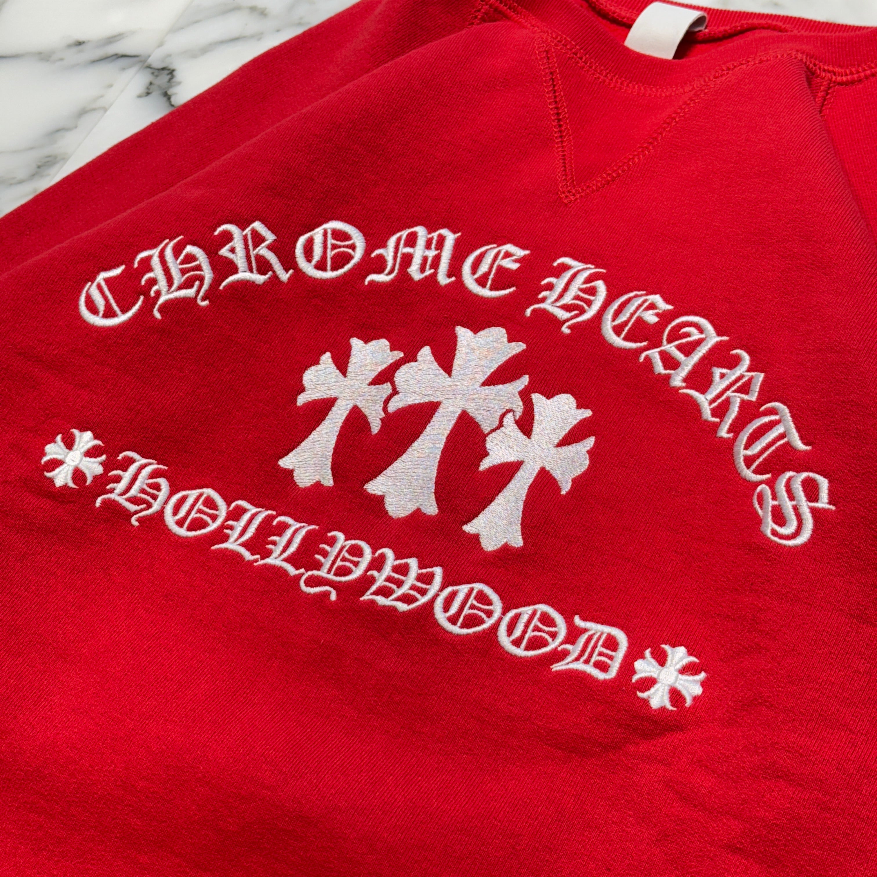 CHROME HEARTS King Taco 3 Cemetery Cross Embroidery Sweat Shirt Size M クロムハーツ キングタコ 3セメタリークロス刺繍 スウェットシャツ サイズM