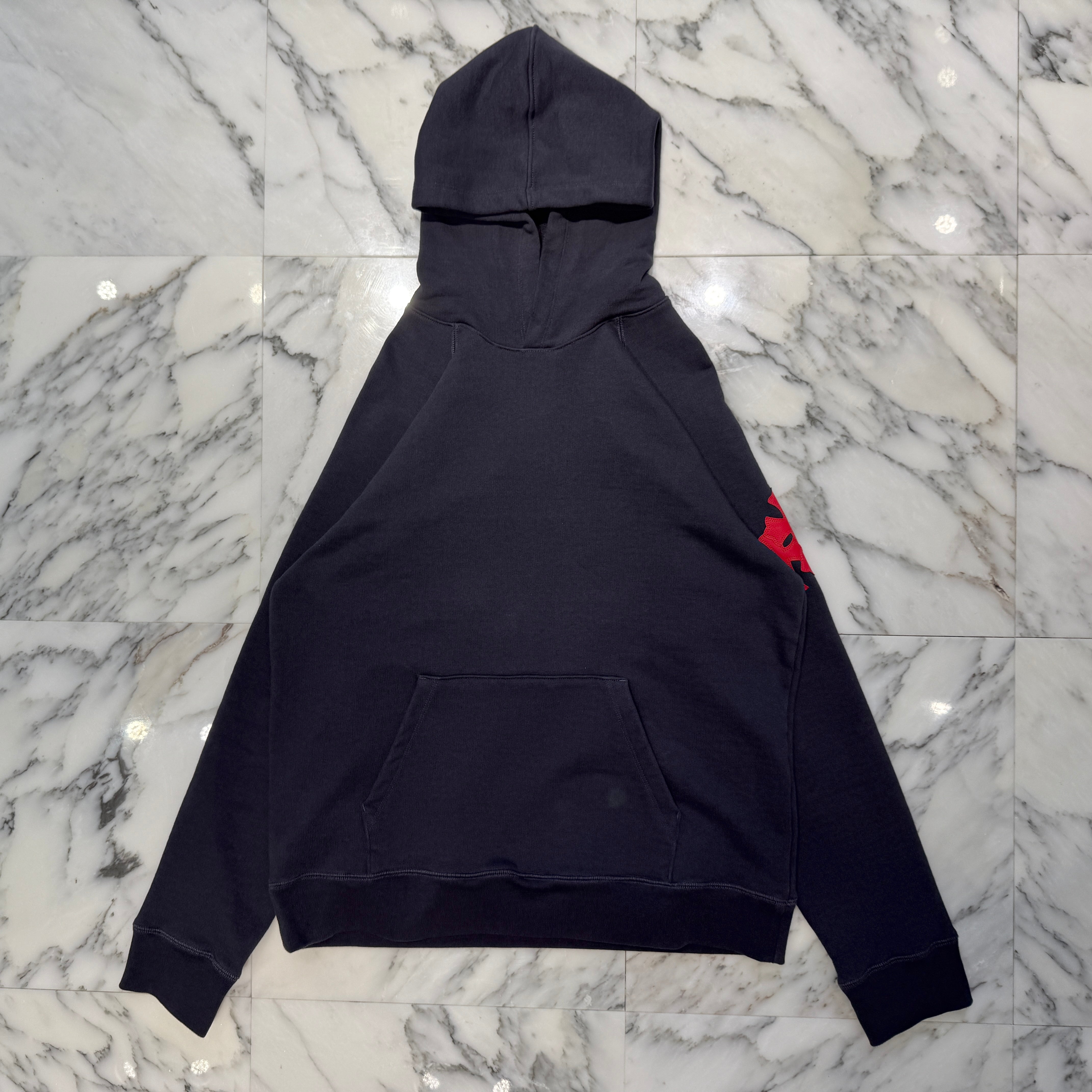 CHROME HEARTS GRP Y NOT Cross Patch Raglan Pullover Hoodie Size L