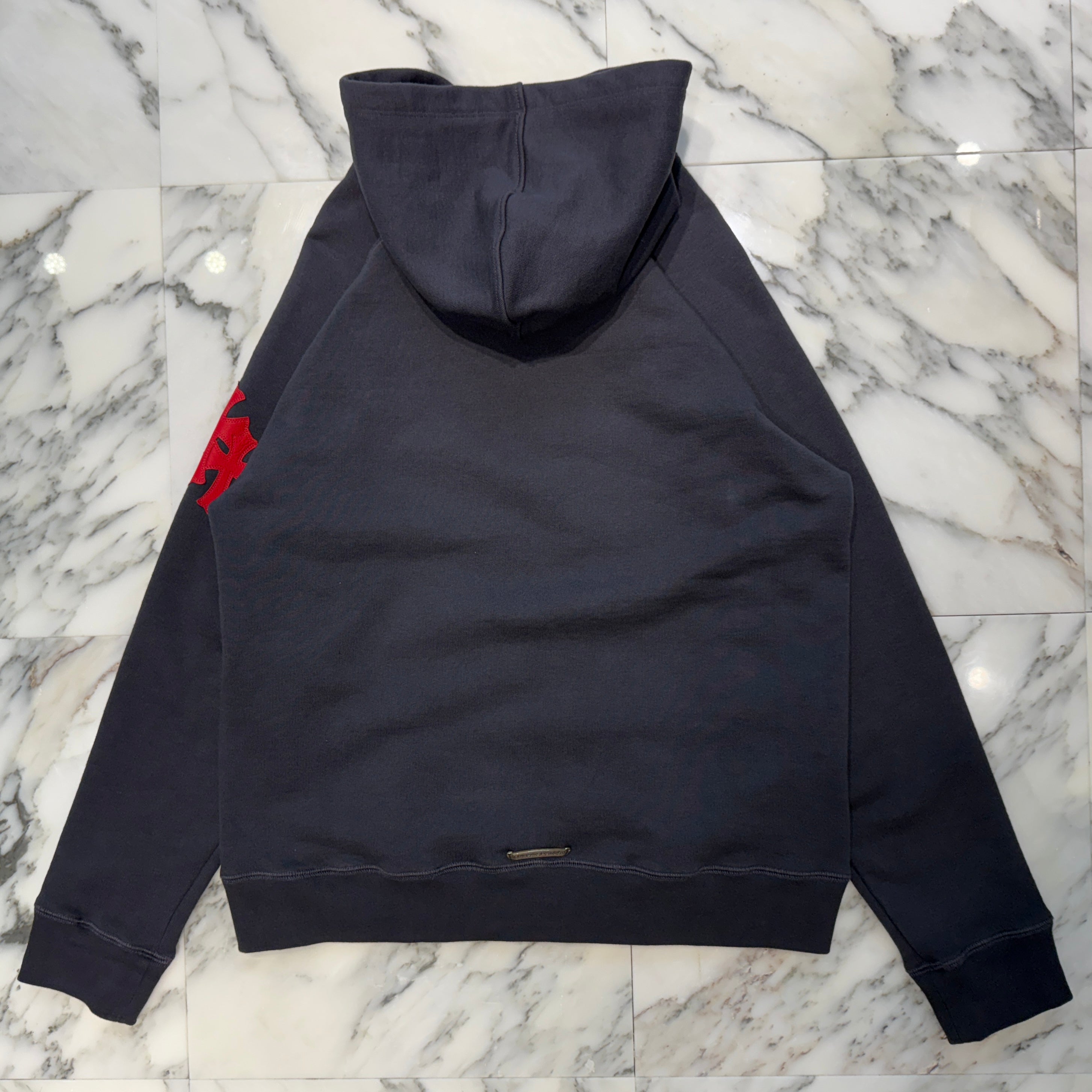 CHROME HEARTS GRP Y NOT Cross Patch Raglan Pullover Hoodie Size L