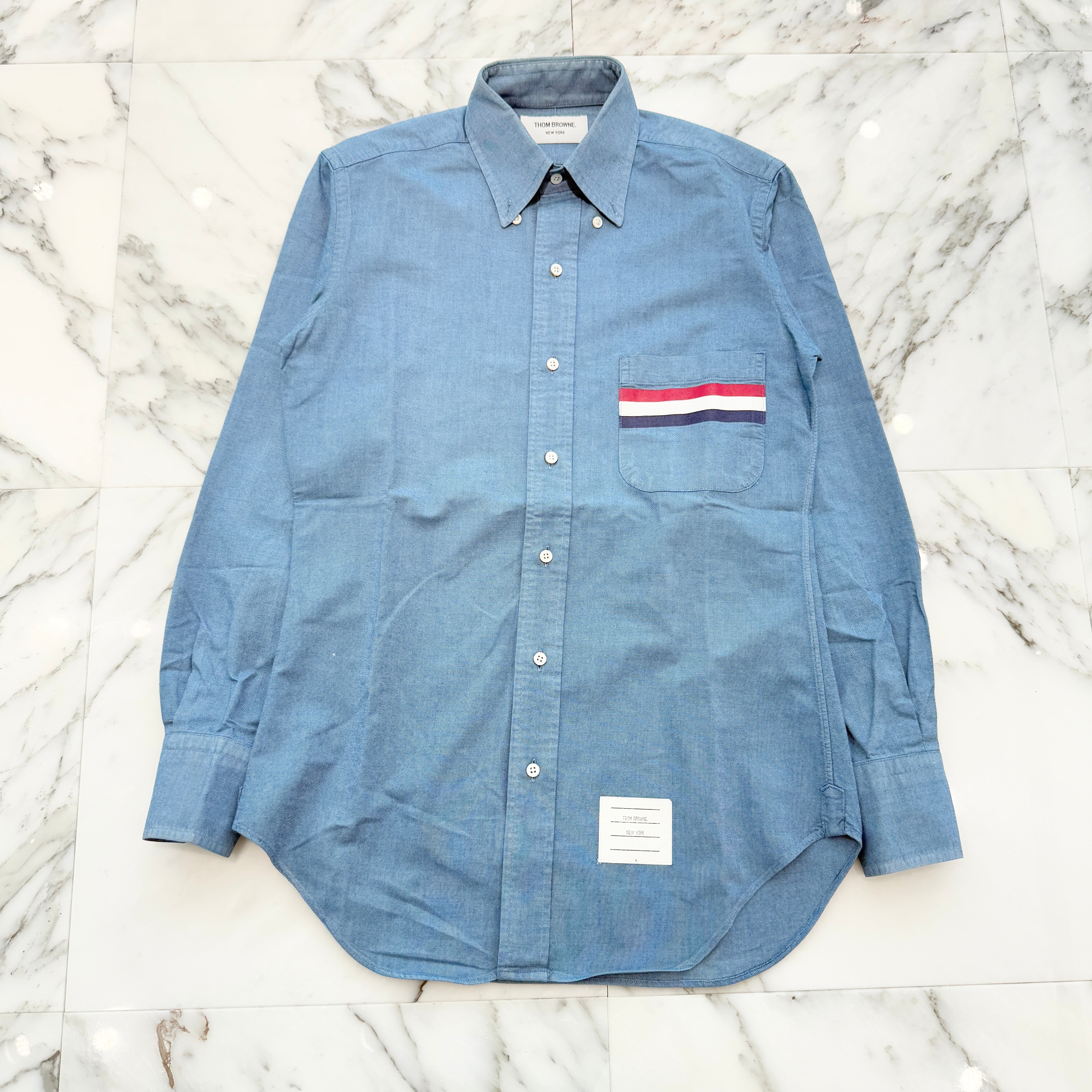 THOME BROWNE Tricolor Oxford Shirt MWL175AW9717 Size 0 トムブラウン トリコロール オックスフォード シャツ サイズ0