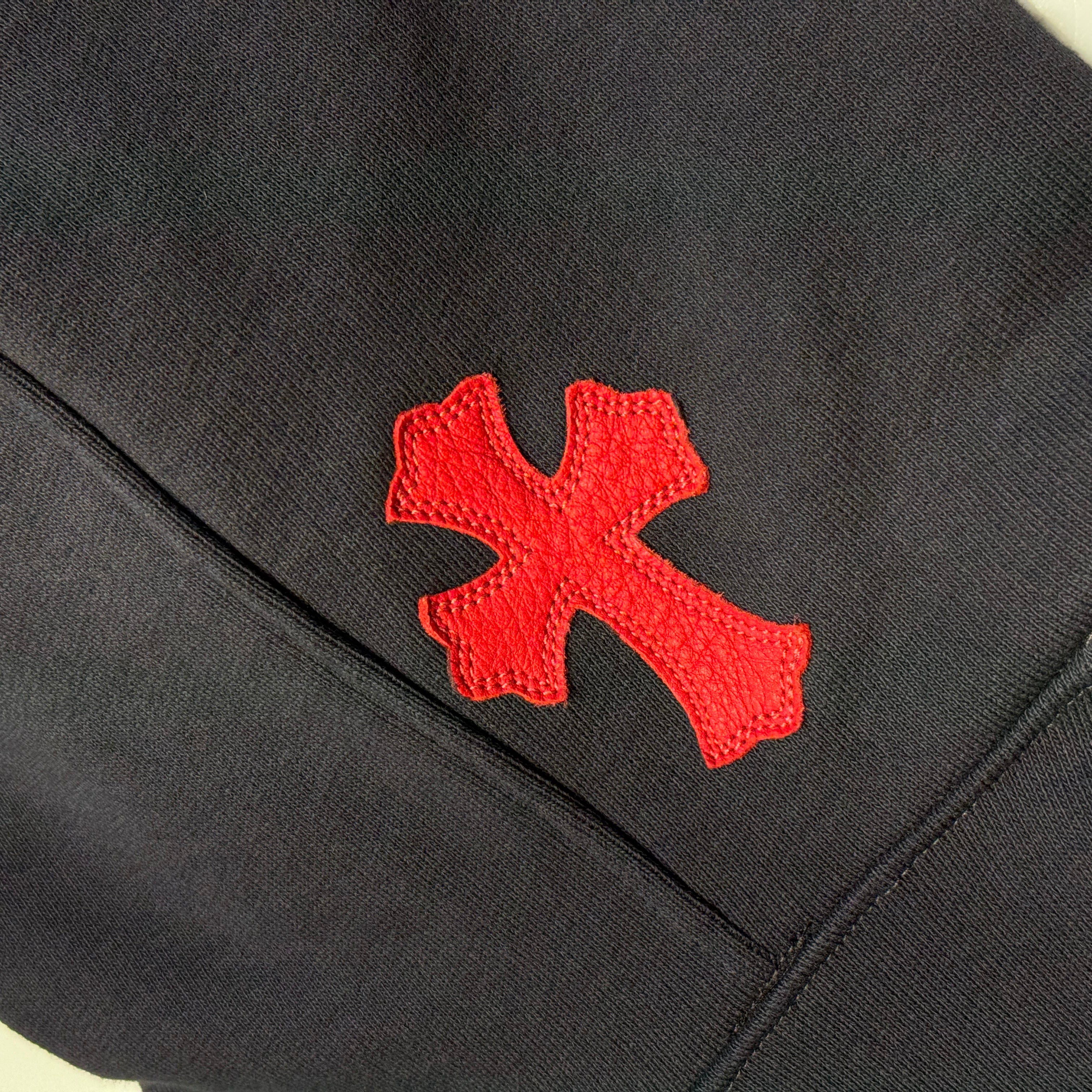 CHROME HEARTS GRP Y NOT Cross Patch Raglan Pullover Hoodie Size L