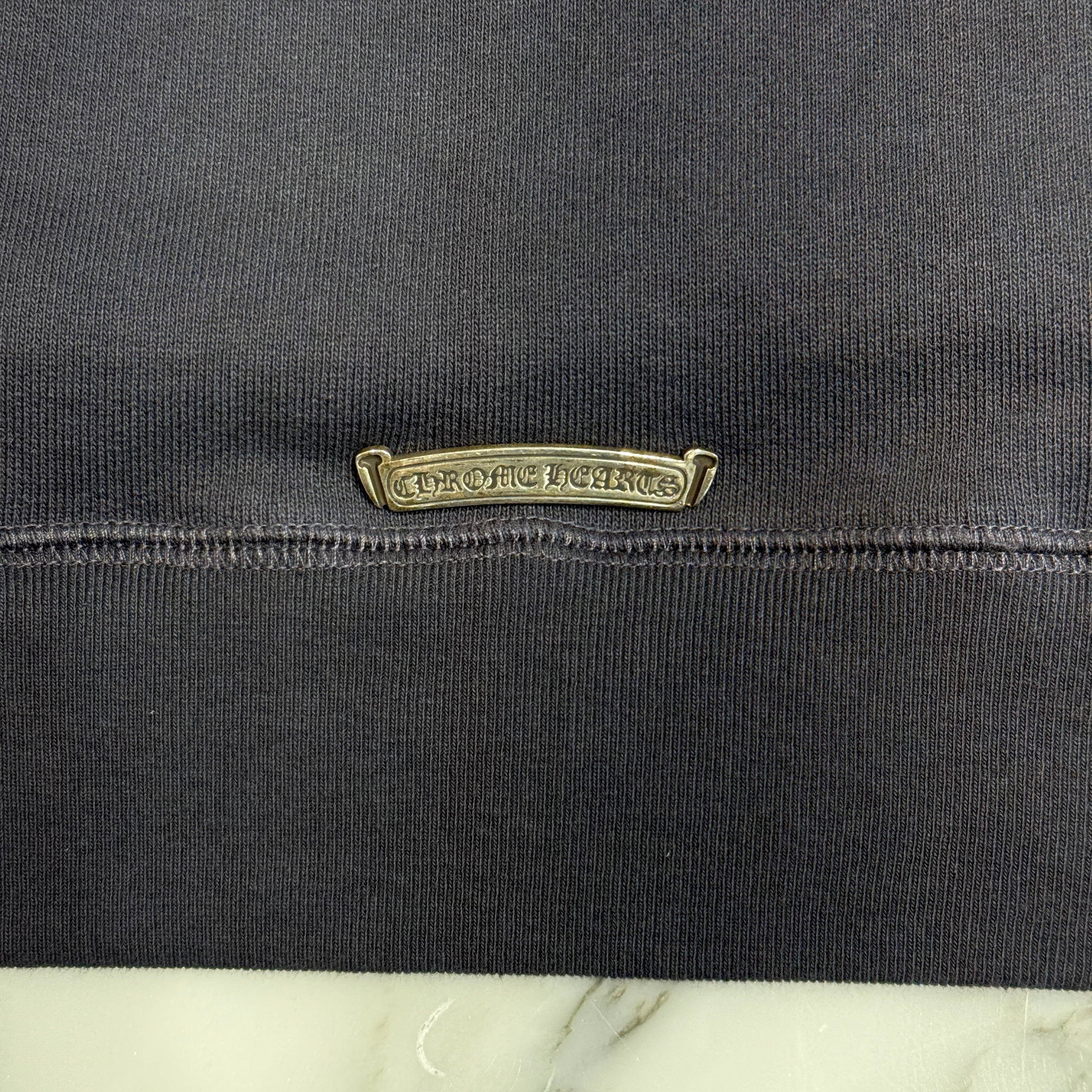 CHROME HEARTS GRP Y NOT Cross Patch Raglan Pullover Hoodie Size L