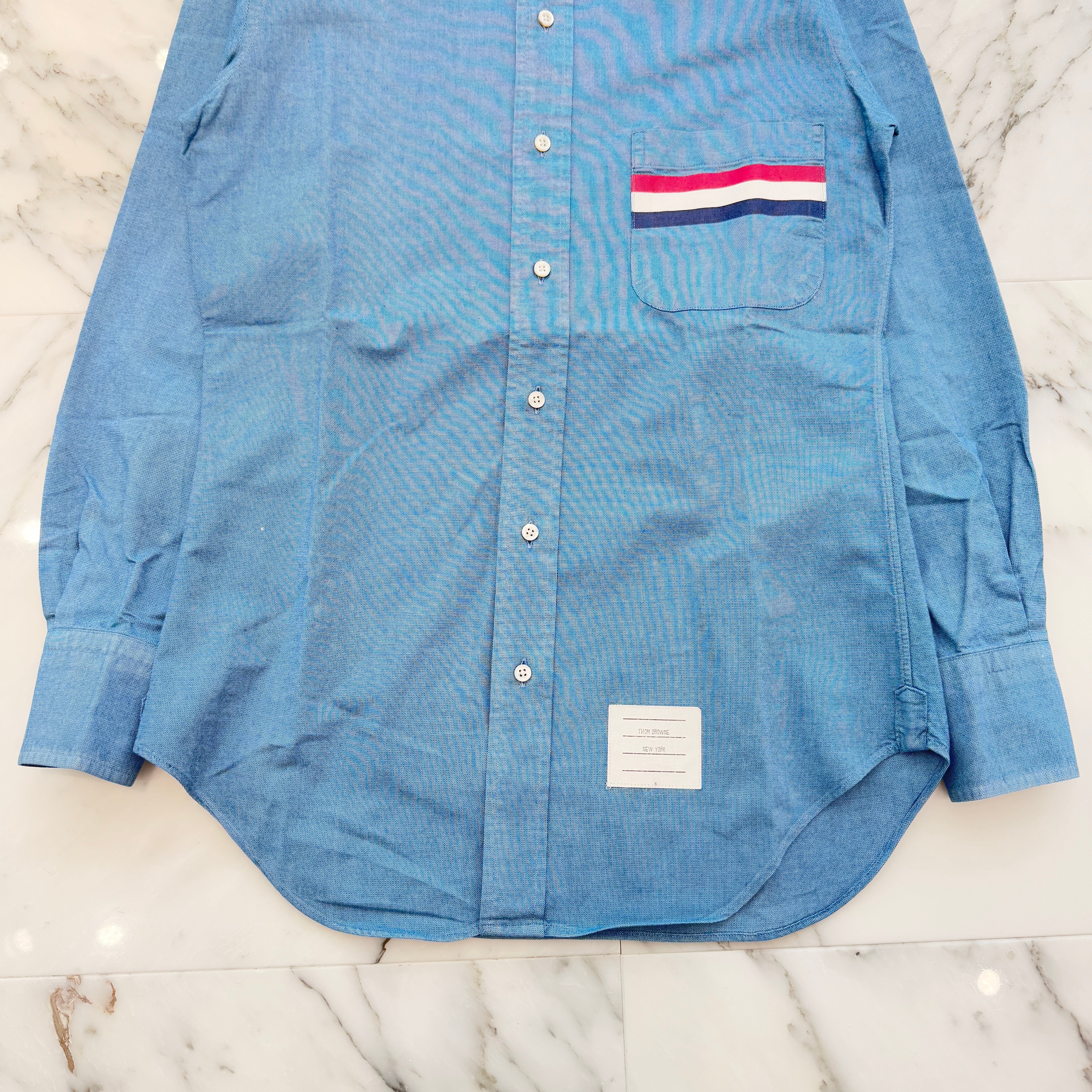 THOME BROWNE Tricolor Oxford Shirt MWL175AW9717 Size 0 トムブラウン トリコロール オックスフォード シャツ サイズ0