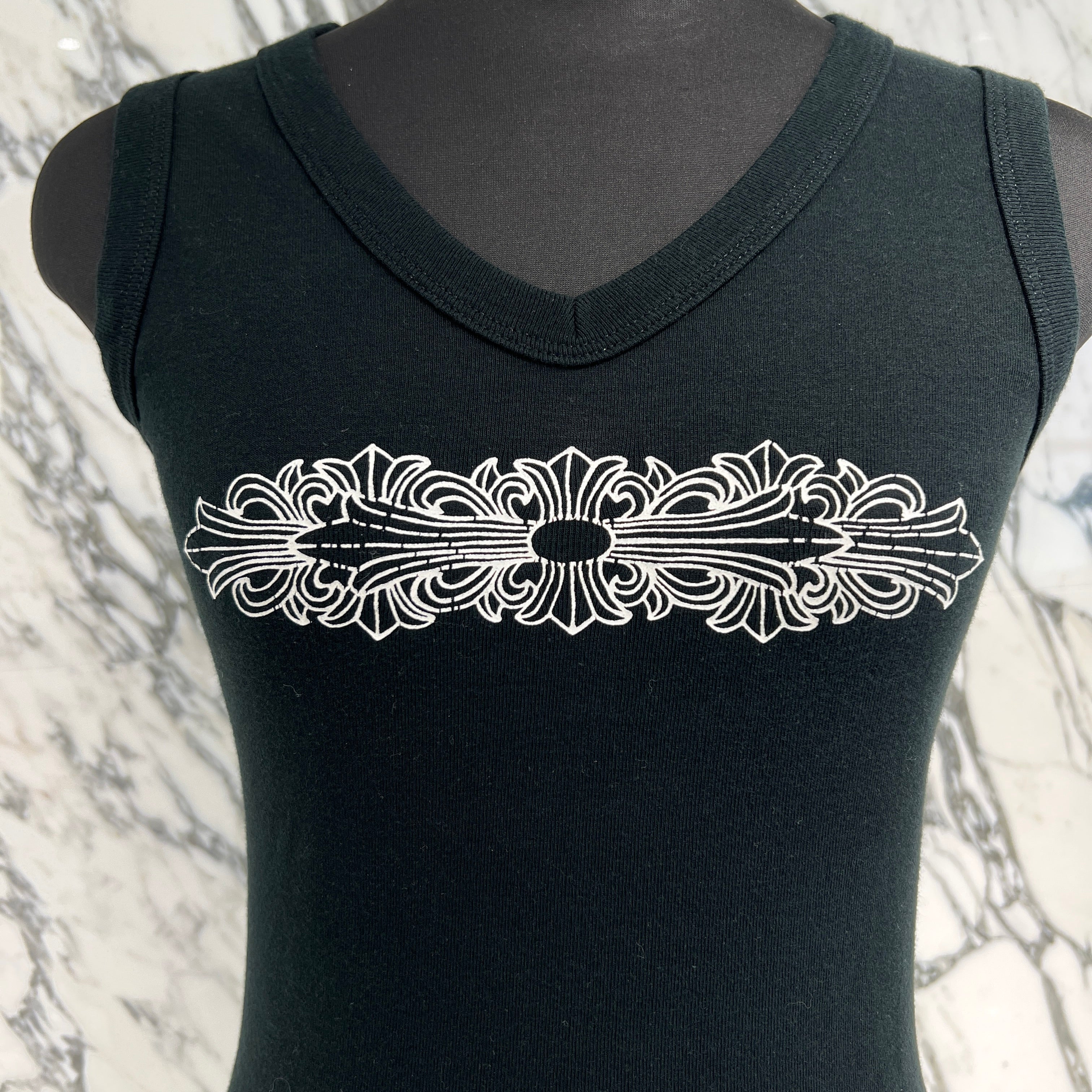 CHROME HEARTS Floral Cross Print Tank Top Size ONE SIZE クロムハーツ フローラルクロス プリント タンクトップ サイズONE SIZE