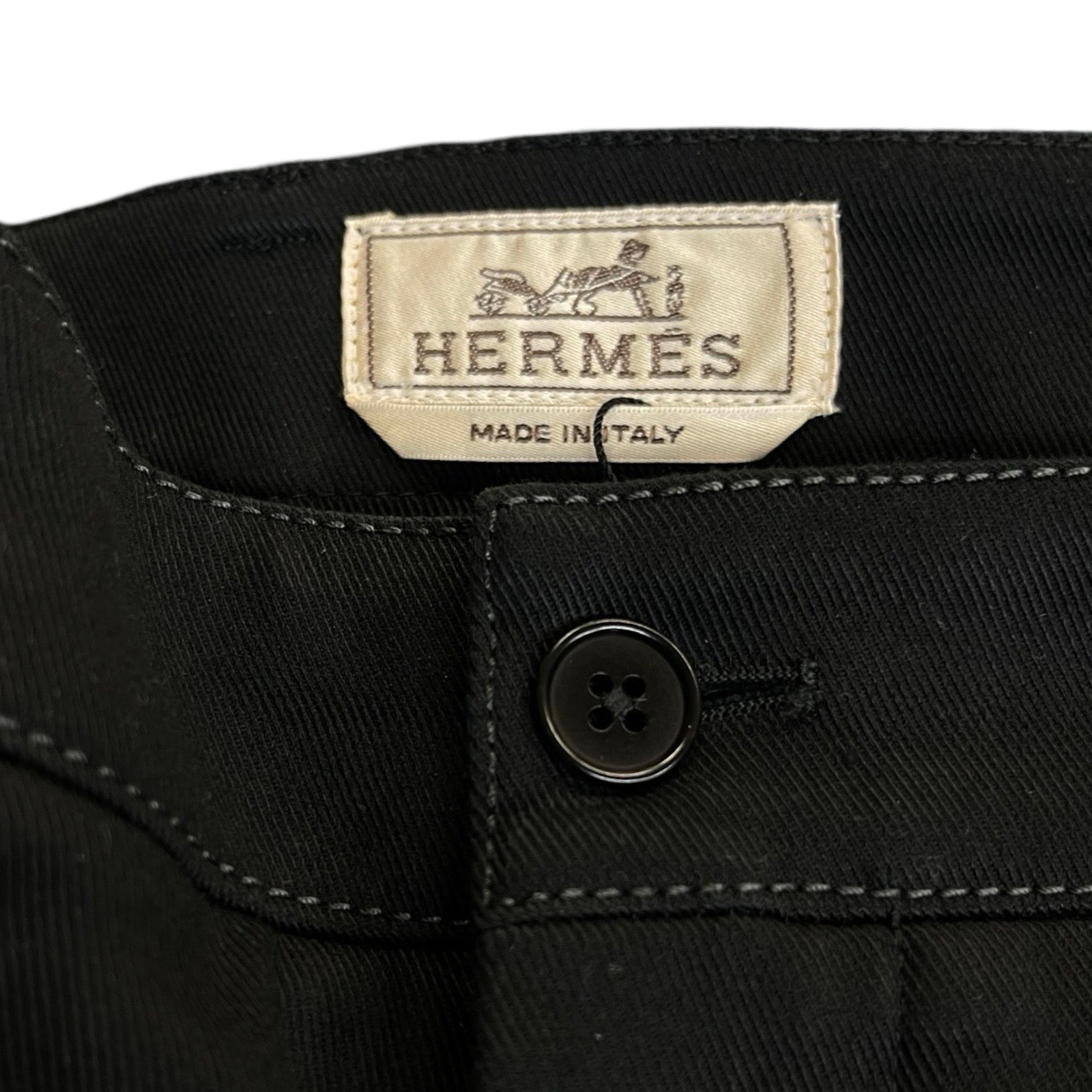 HERMES Cotton Stretch Chino Pants 165040H502 Size 46