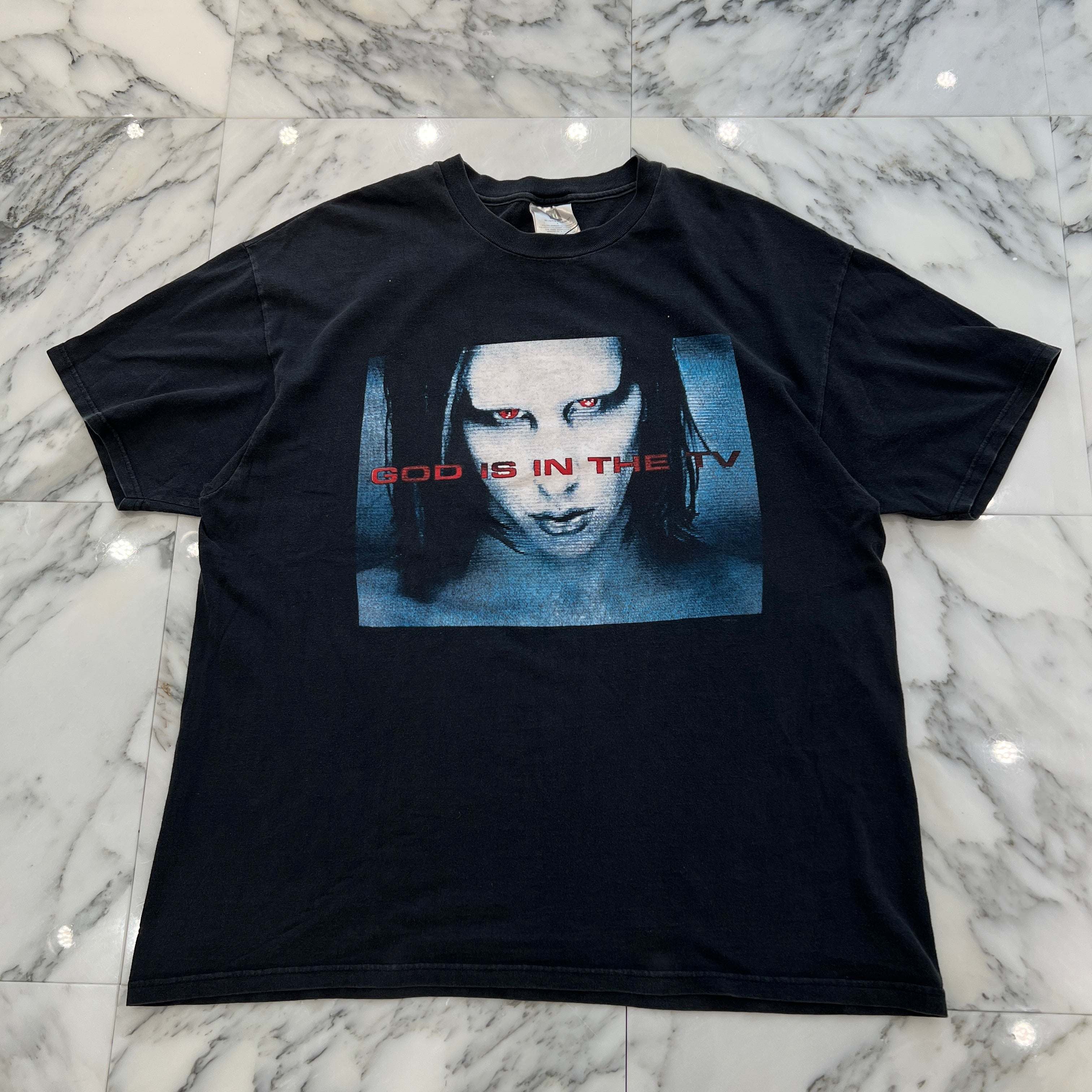 Vintage 90's Marilyn Manson "GOD IS IN THE TV" Winterland S/S Tee Size L 90's マリリン・マンソン "ゴッドイズインザTV" ウィンターランド社製 Tシャツ サイズL