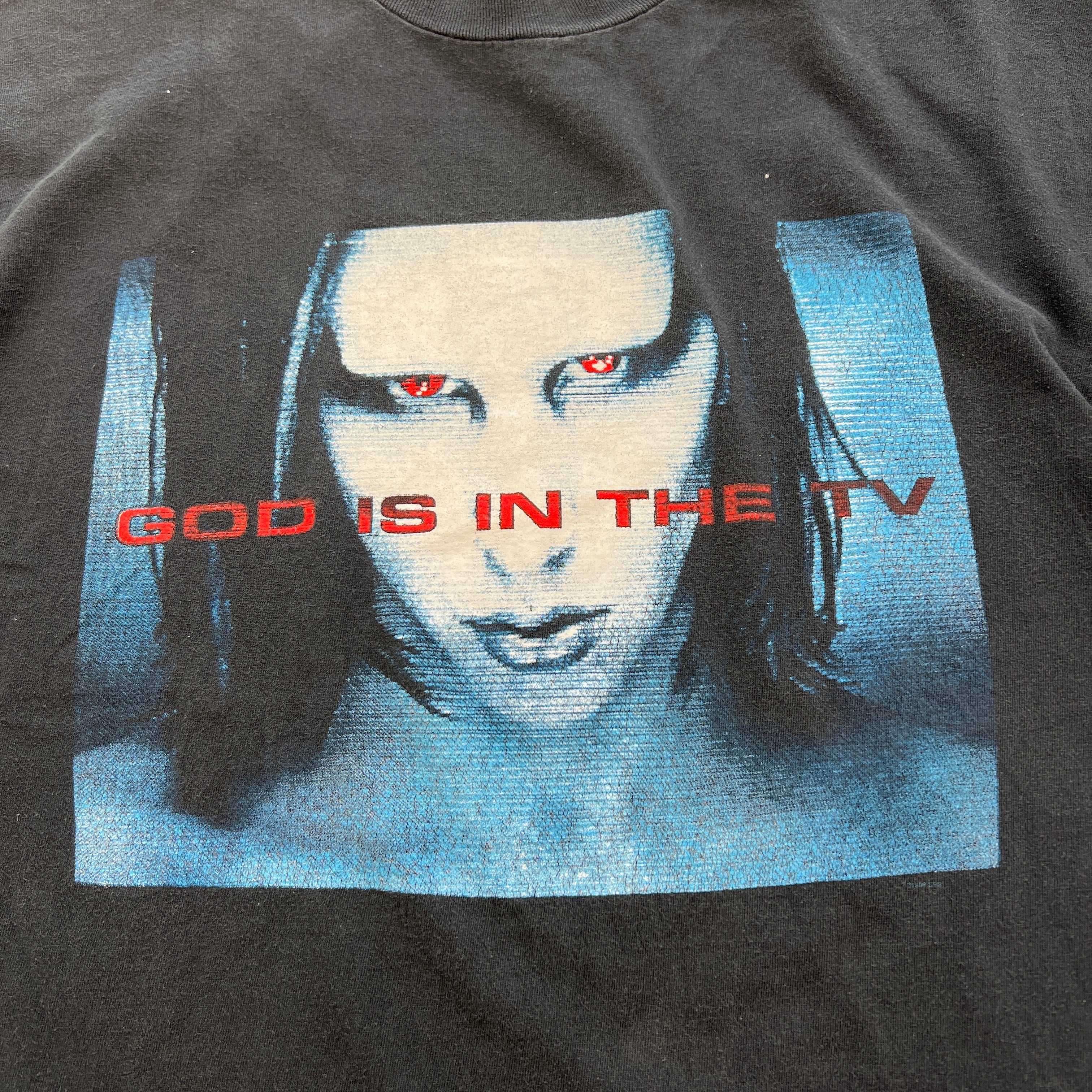 Vintage 90's Marilyn Manson "GOD IS IN THE TV" Winterland S/S Tee Size L 90's マリリン・マンソン "ゴッドイズインザTV" ウィンターランド社製 Tシャツ サイズL