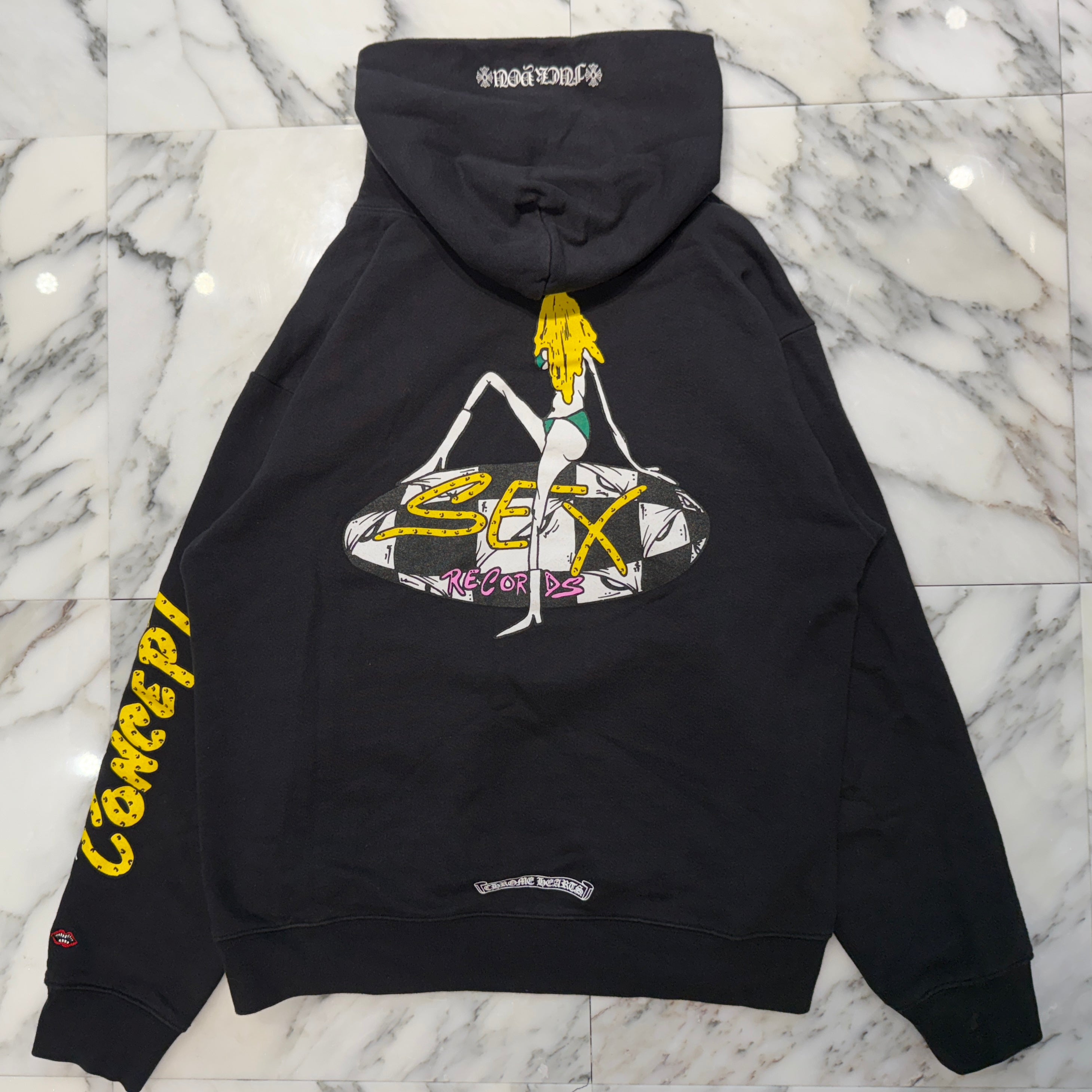 CHROME HEARTS×MATTY BOY Sex Records PPO Concept Pullover Hoodie Size XXL クロムハーツ×マッティボーイ セックスレコードPPOコンセプト プルオーバー フーディー サイズXXL