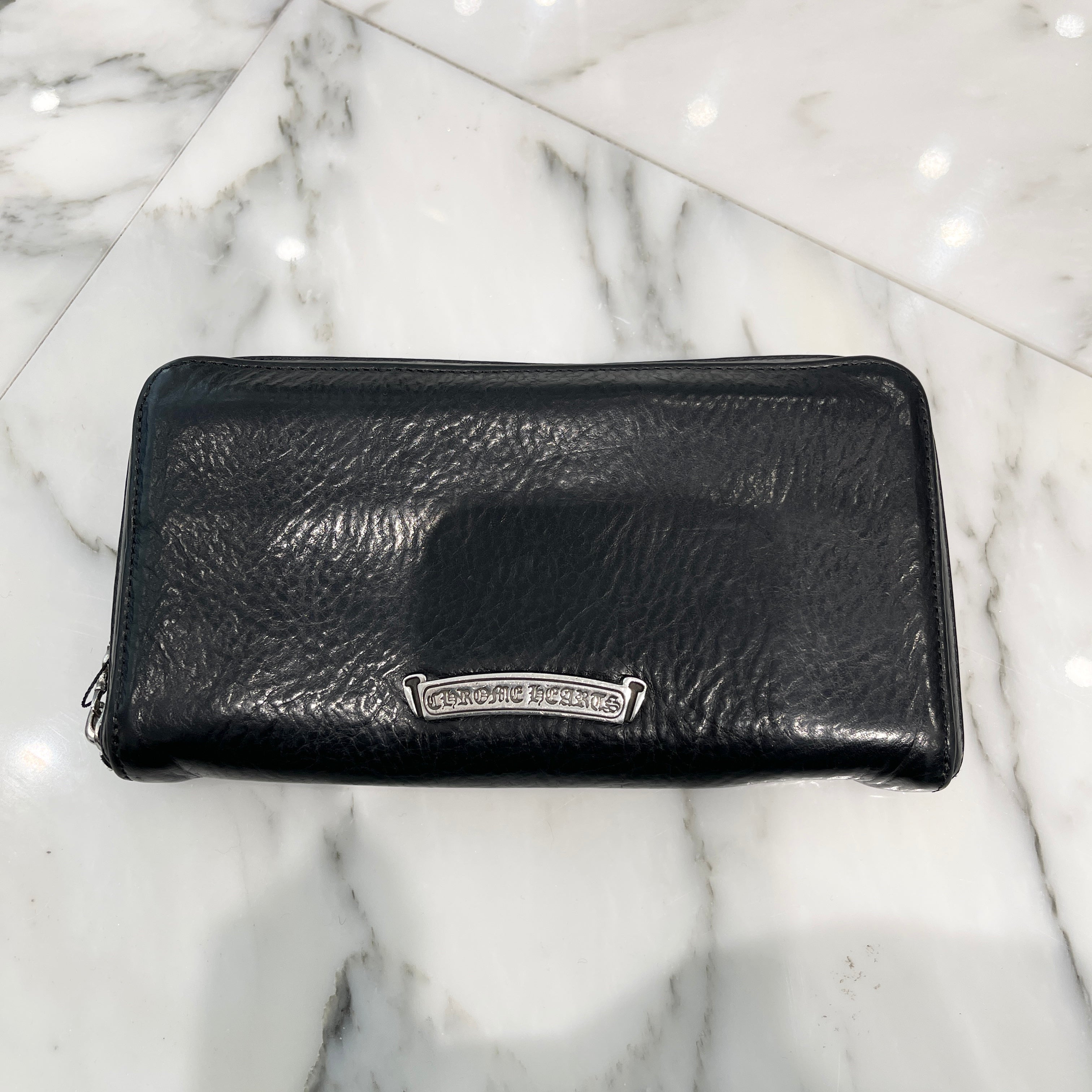 CHROME HEARTS Scroll Label REC F ZIP #2 Leather Wallet クロムハーツ スクロールラベル レック F ジップ #2 レザー ウォレット